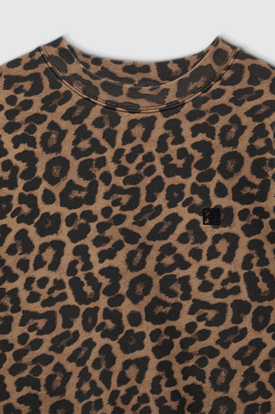 Anine Bing Miles Sweatshirt Black and Brown Leopard - Den Lille Ida - Anine Bing