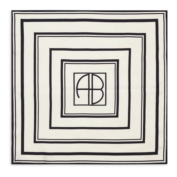 Anine Bing York Scarf Ivory and Black - Den Lille Ida - Anine Bing