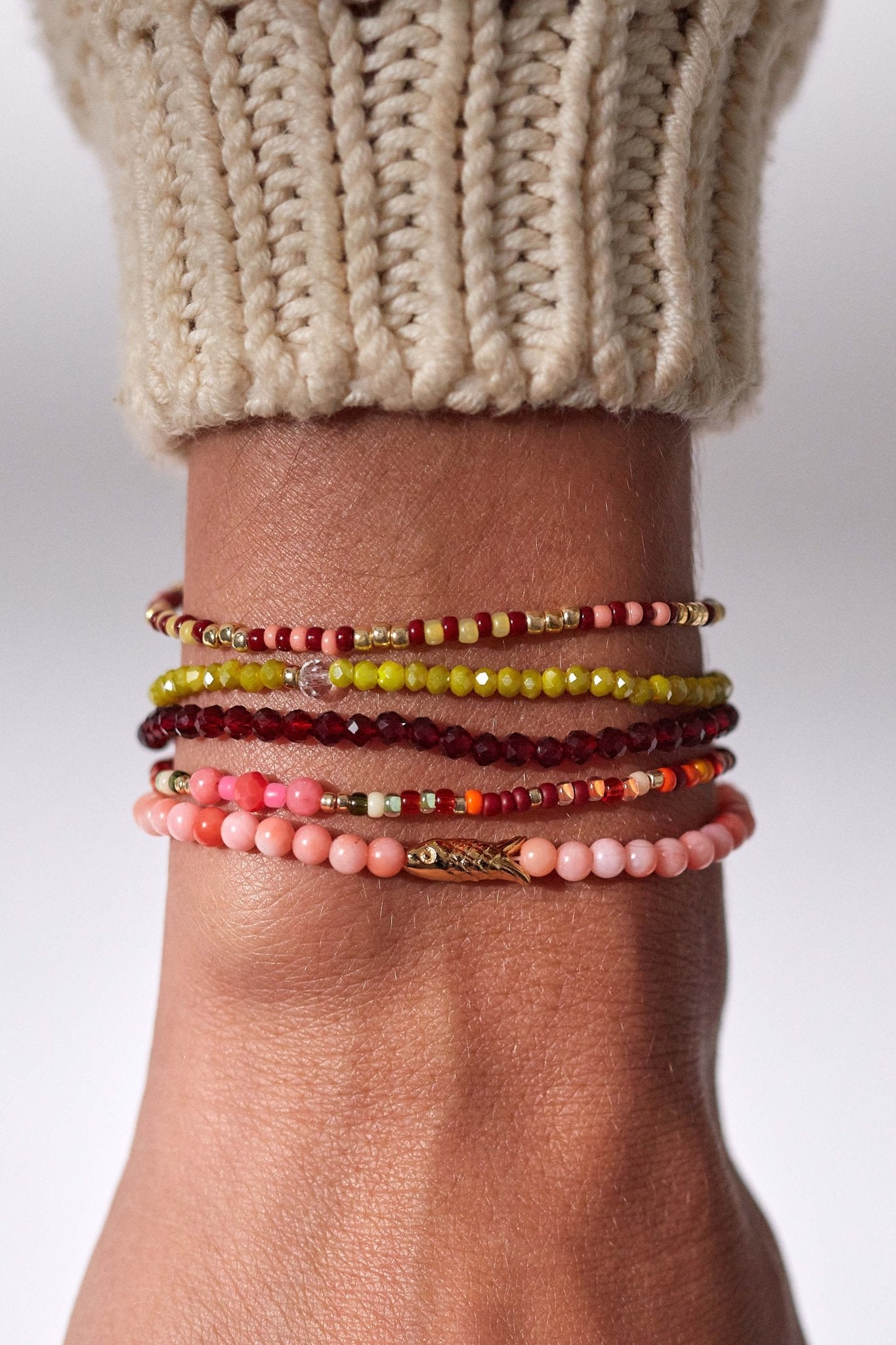 Anni Lu Tan Line Bracelet Deep Burgundy - Den Lille Ida - ANNI LU