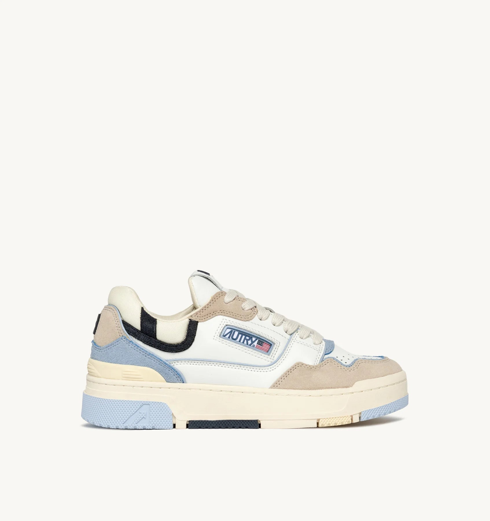 Autry CLC Sneakers in White and Two-Tone Suede - Den Lille Ida - Autry