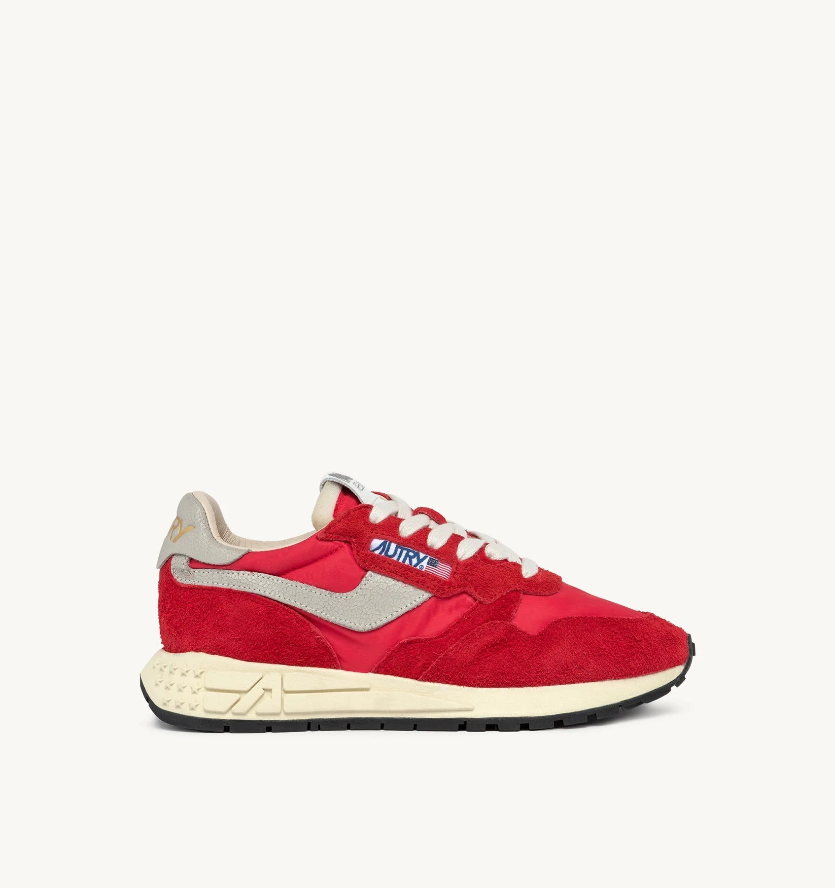Autry Reelwind Low Sneakers in Nylon and Suede Red - Den Lille Ida - Autry
