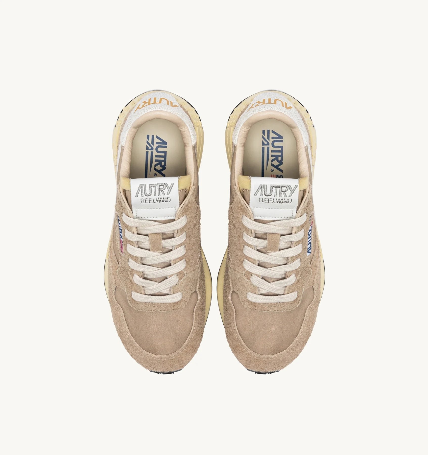 AUTRY REELWIND LOW SNEAKERS IN PEPPER AND WHITE SUEDE AND NYLON - Den Lille Ida - Autry