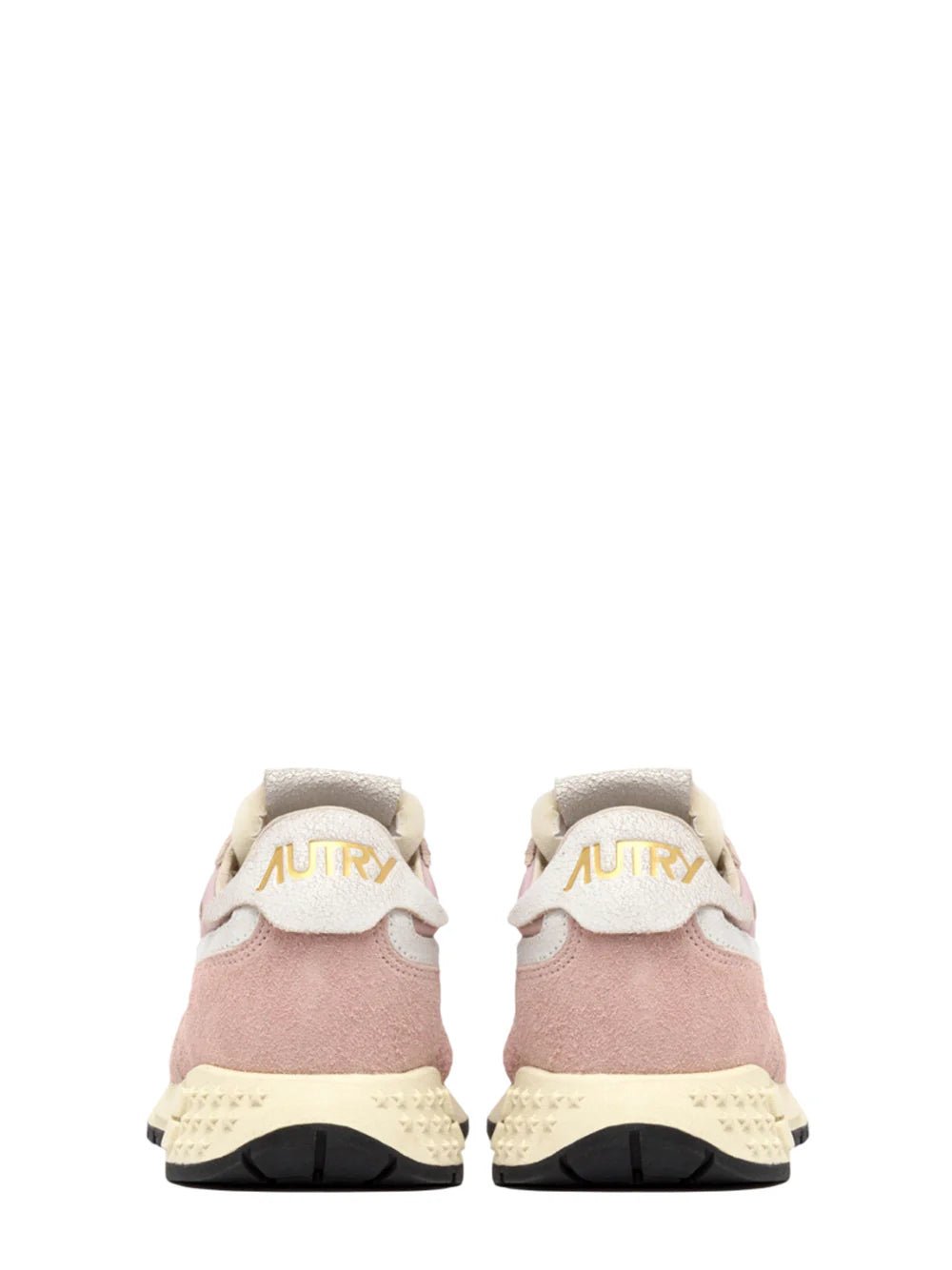 AUTRY REELWIND LOW SNEAKERS IN POWDER AND WHITE CRACKED LEATHER - Den Lille Ida - Autry