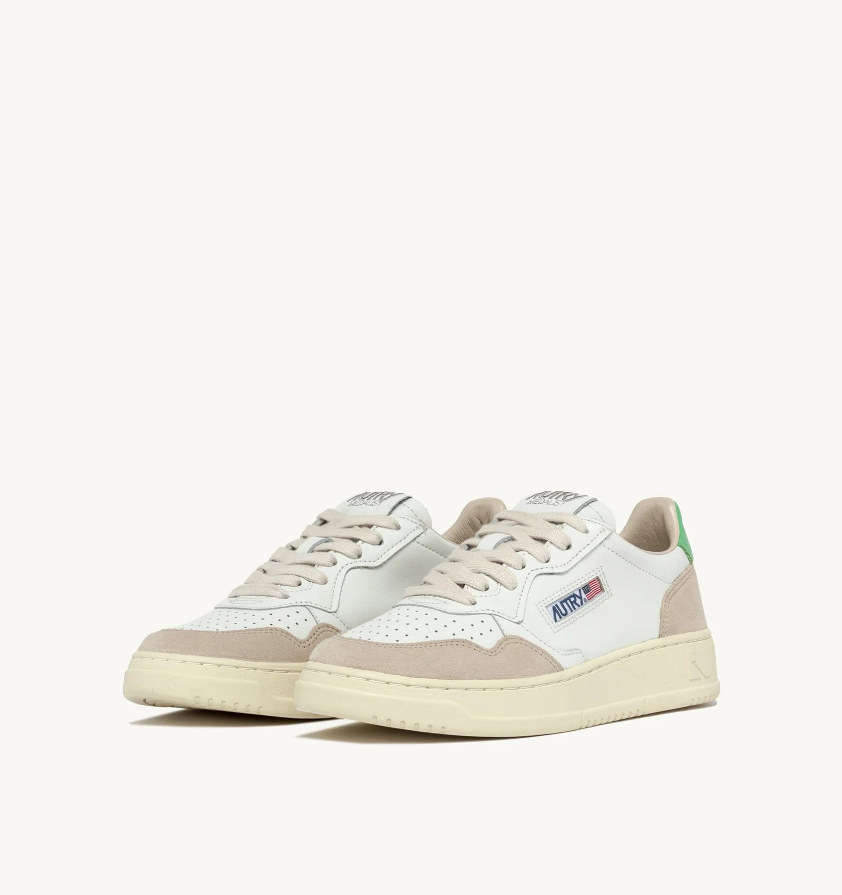 Autry Sneakers Medalist Low White and Green - Den Lille Ida - Autry