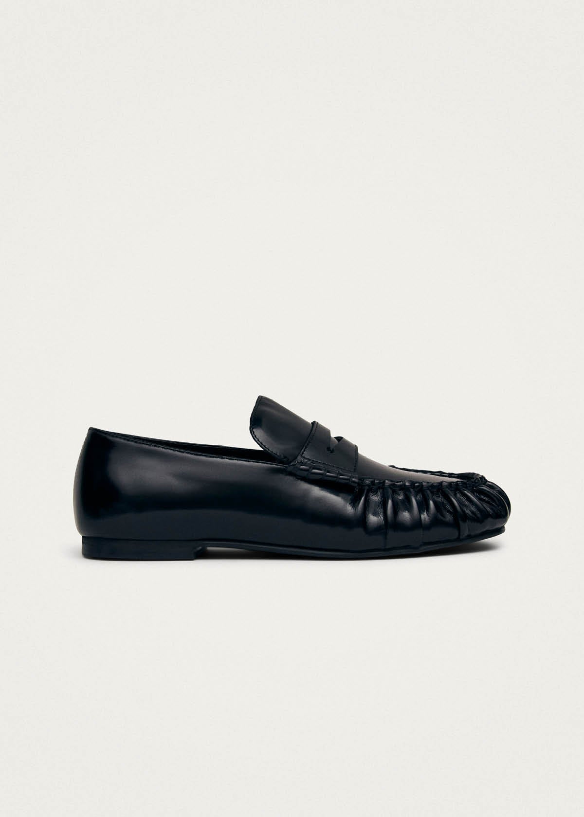 ALOHAS Aven Black Leather Loafers