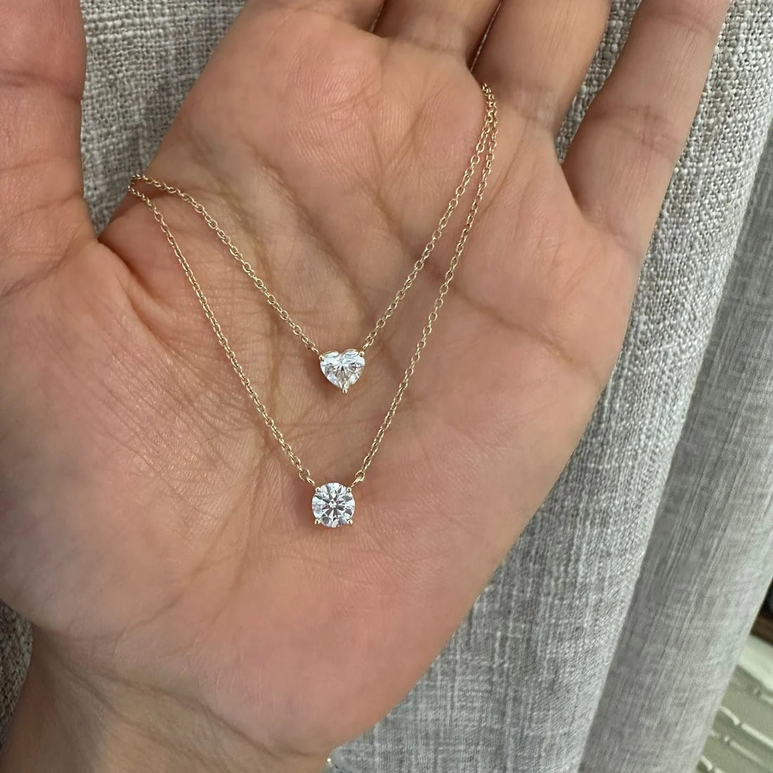 Le Soonar Solitare Necklace With 0.50 crt  Round Diamond