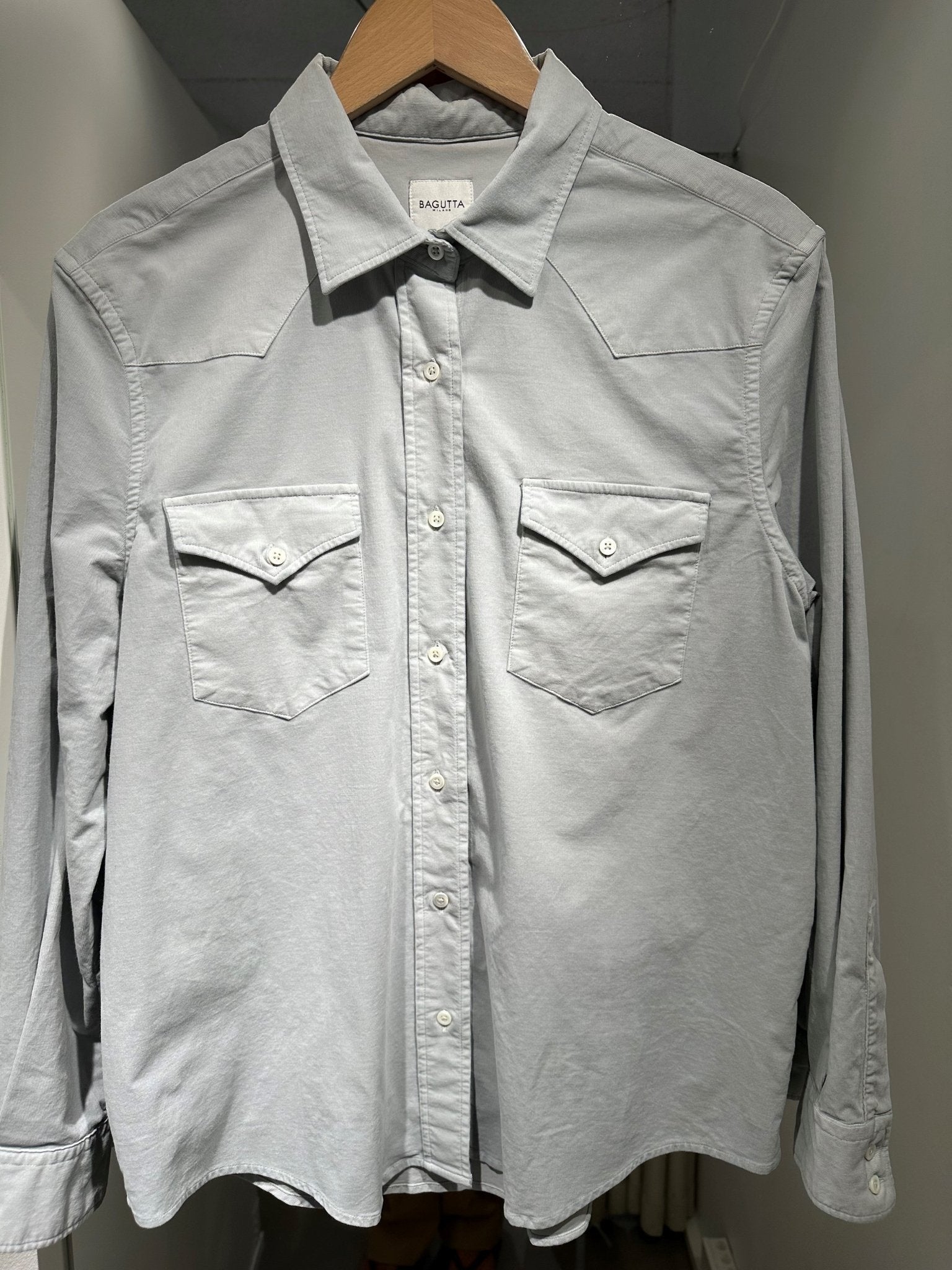 Bagutta Roy Shirt Corduroy Shirt Light Grey - Den Lille Ida - Bagutta