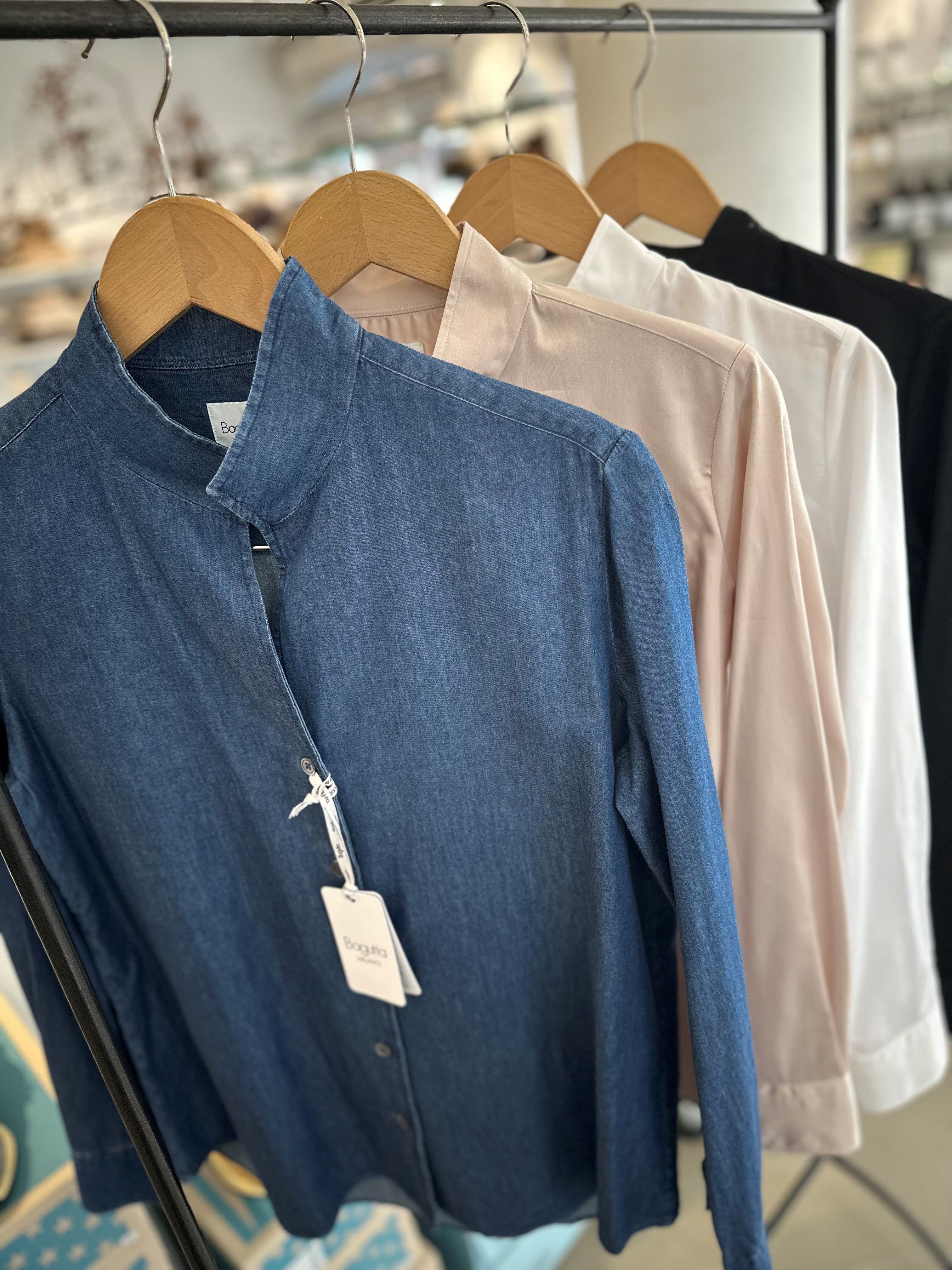 Bagutta Shirt Brook sort bomuld