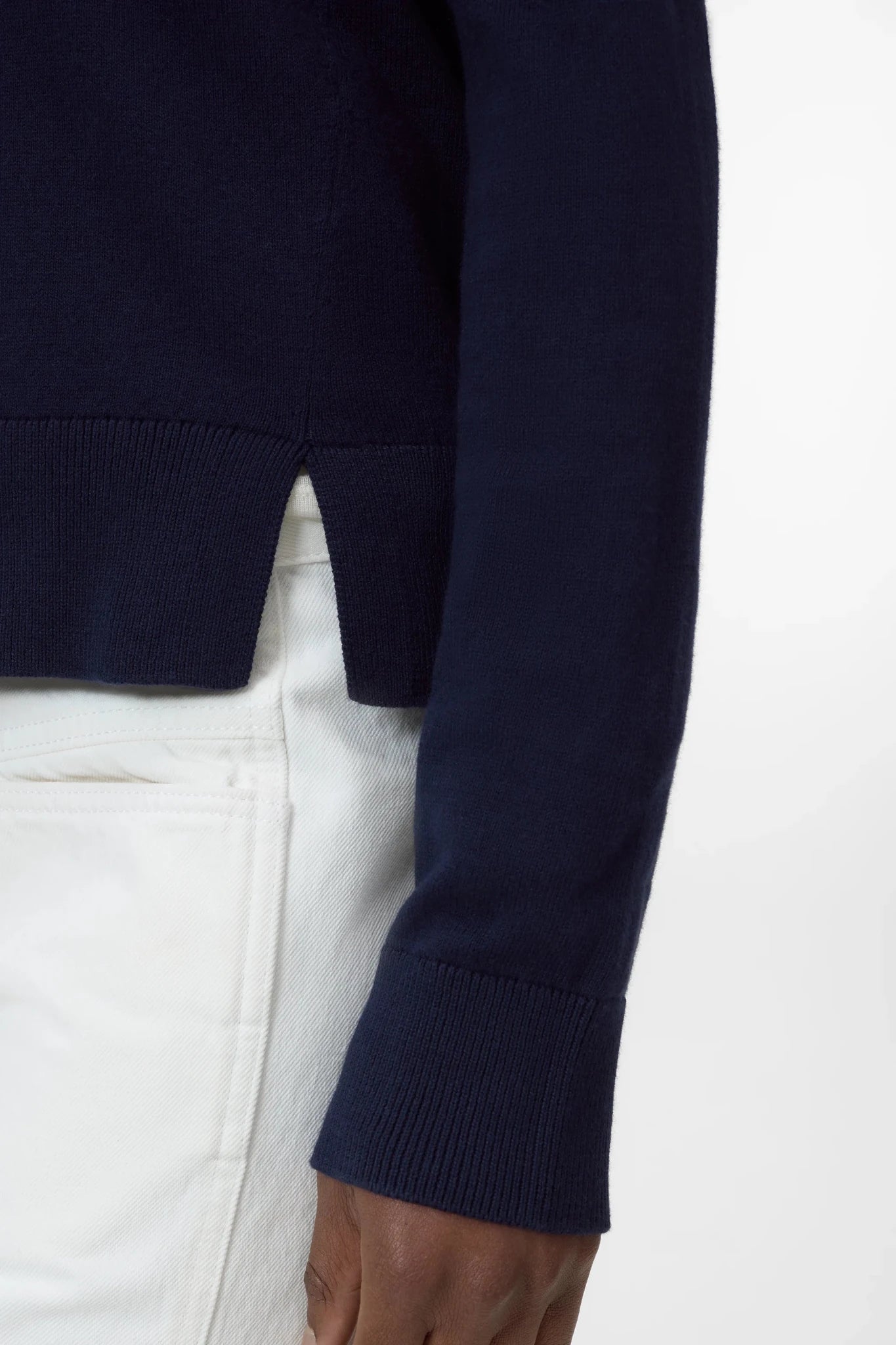 CLOSED COTTON CASHMERE CREWNECK SWEATER NAVY - Den Lille Ida - Closed