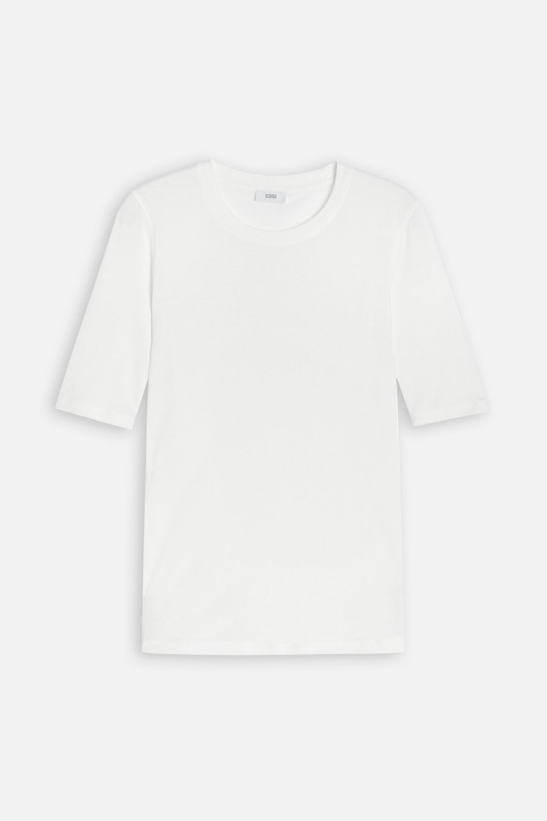Closed Crewneck Shortsleeve Cotton and Modal T-shirt Ivory - Den Lille Ida - Closed