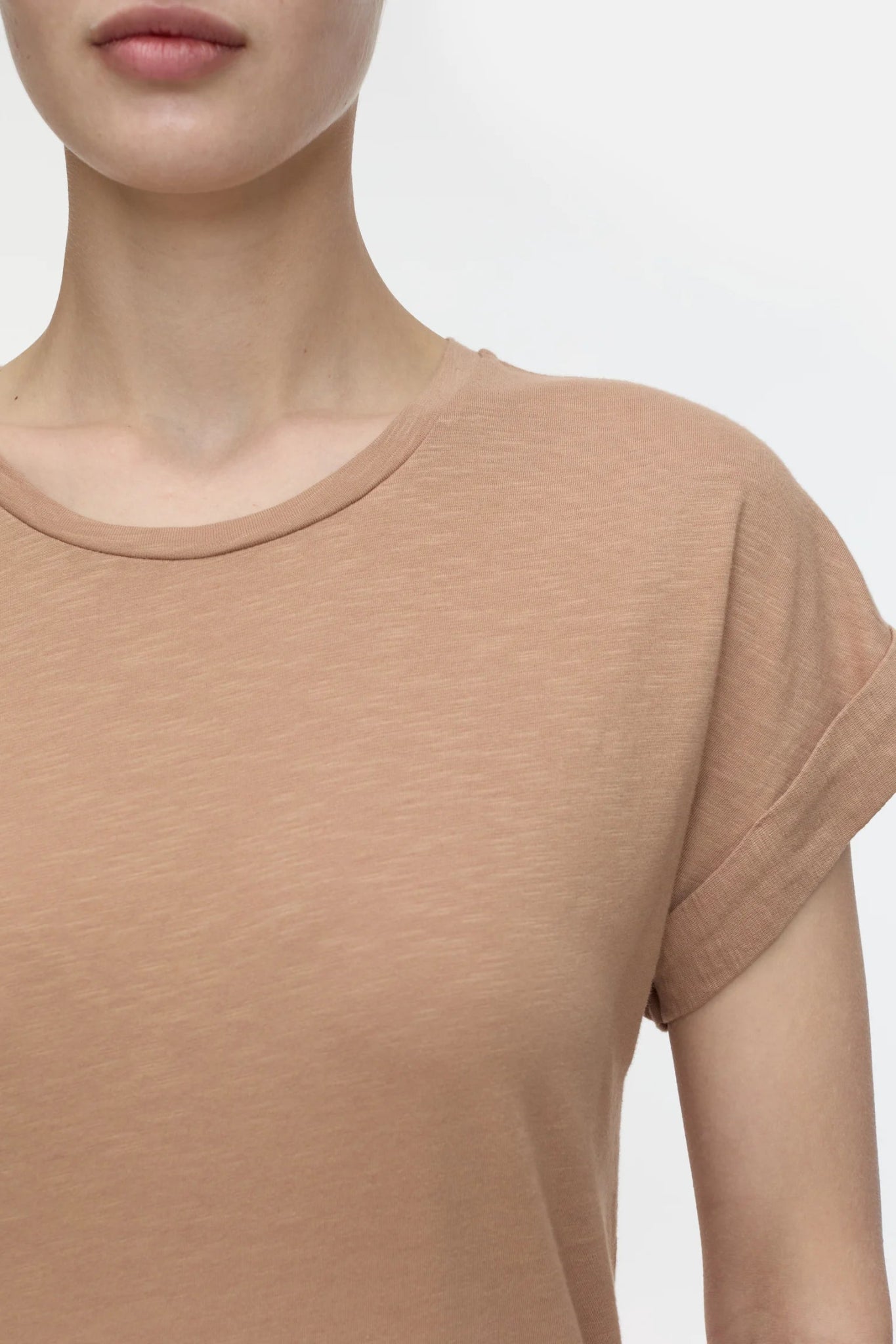 Closed Easy T - Shirt Biscotti Brown - Den Lille Ida - Closed