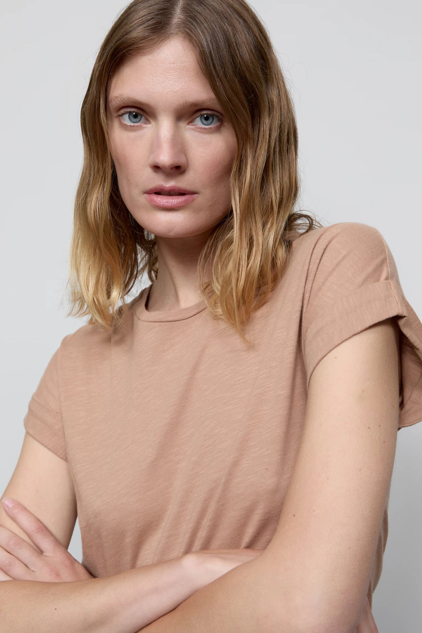 Closed Easy T - Shirt Biscotti Brown - Den Lille Ida - Closed