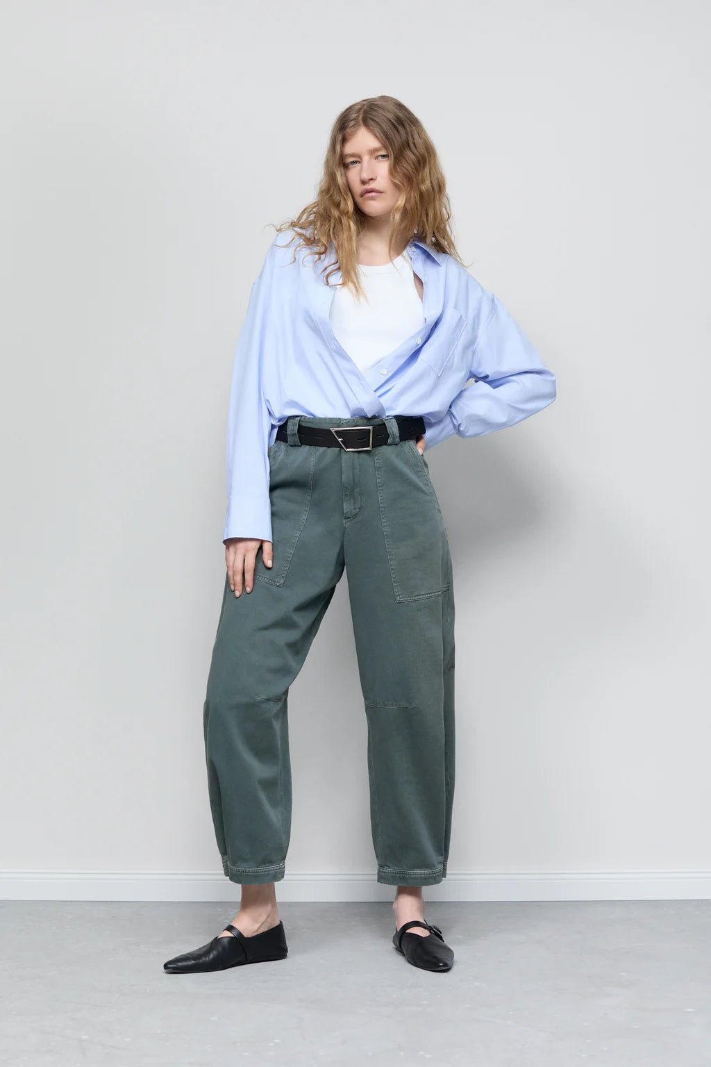 Closed Rhannon Relaxed Pants Pini Green - Den Lille Ida - Closed