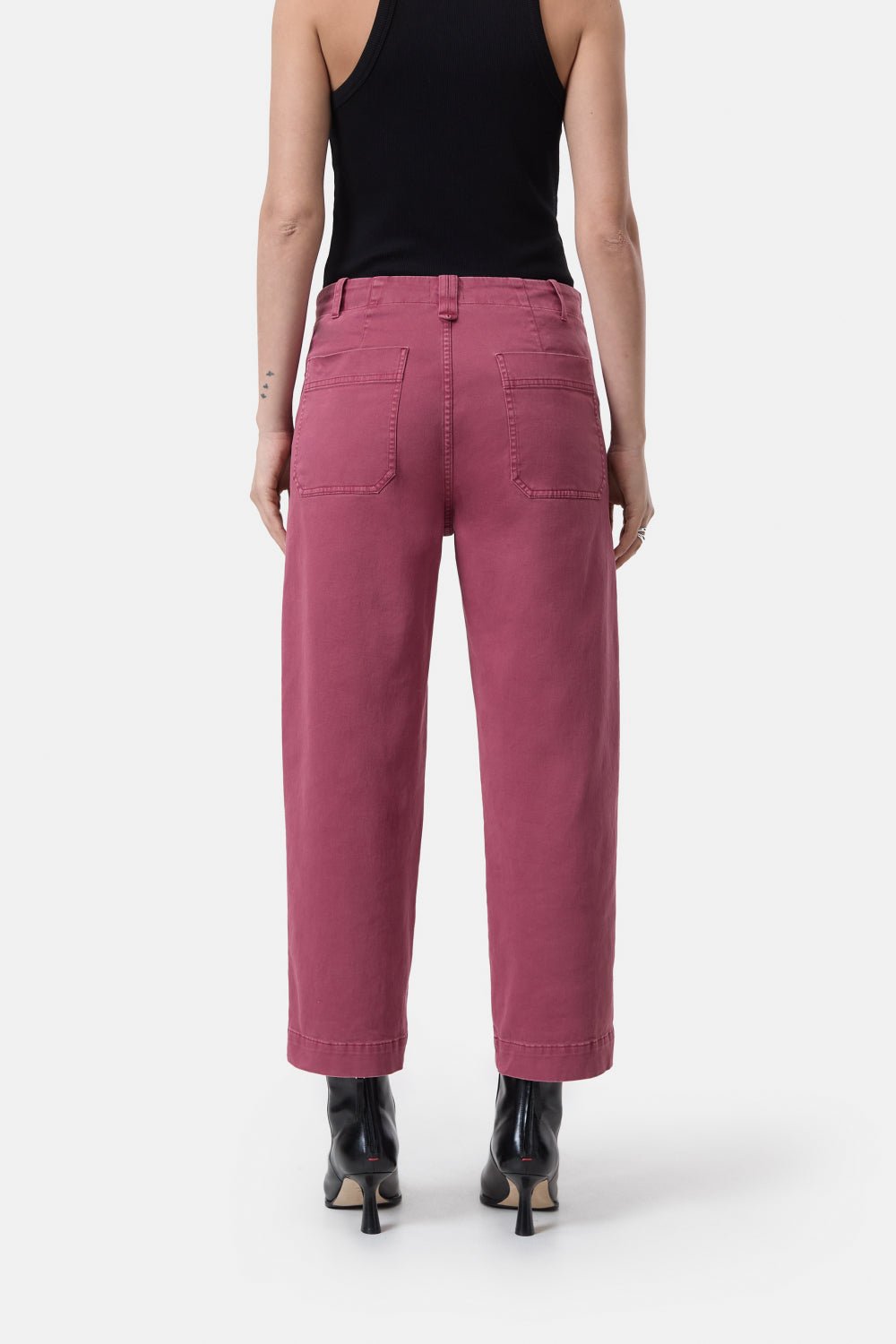 CLOSED ROVEA ORGANIC COTTON STRETCH TWILL CHERRY RED - Den Lille Ida - Closed