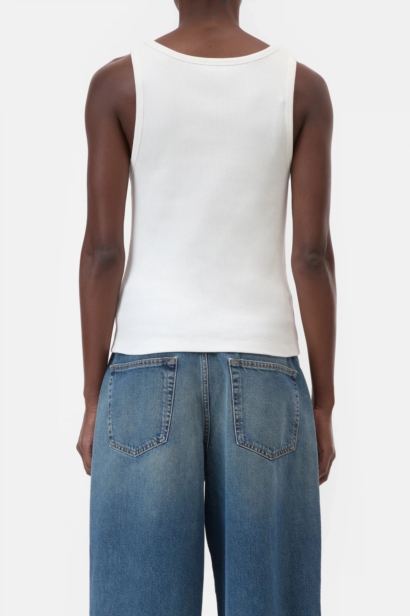 CLOSED TANK TOP COTTON RIB IVORY - Den Lille Ida - Closed