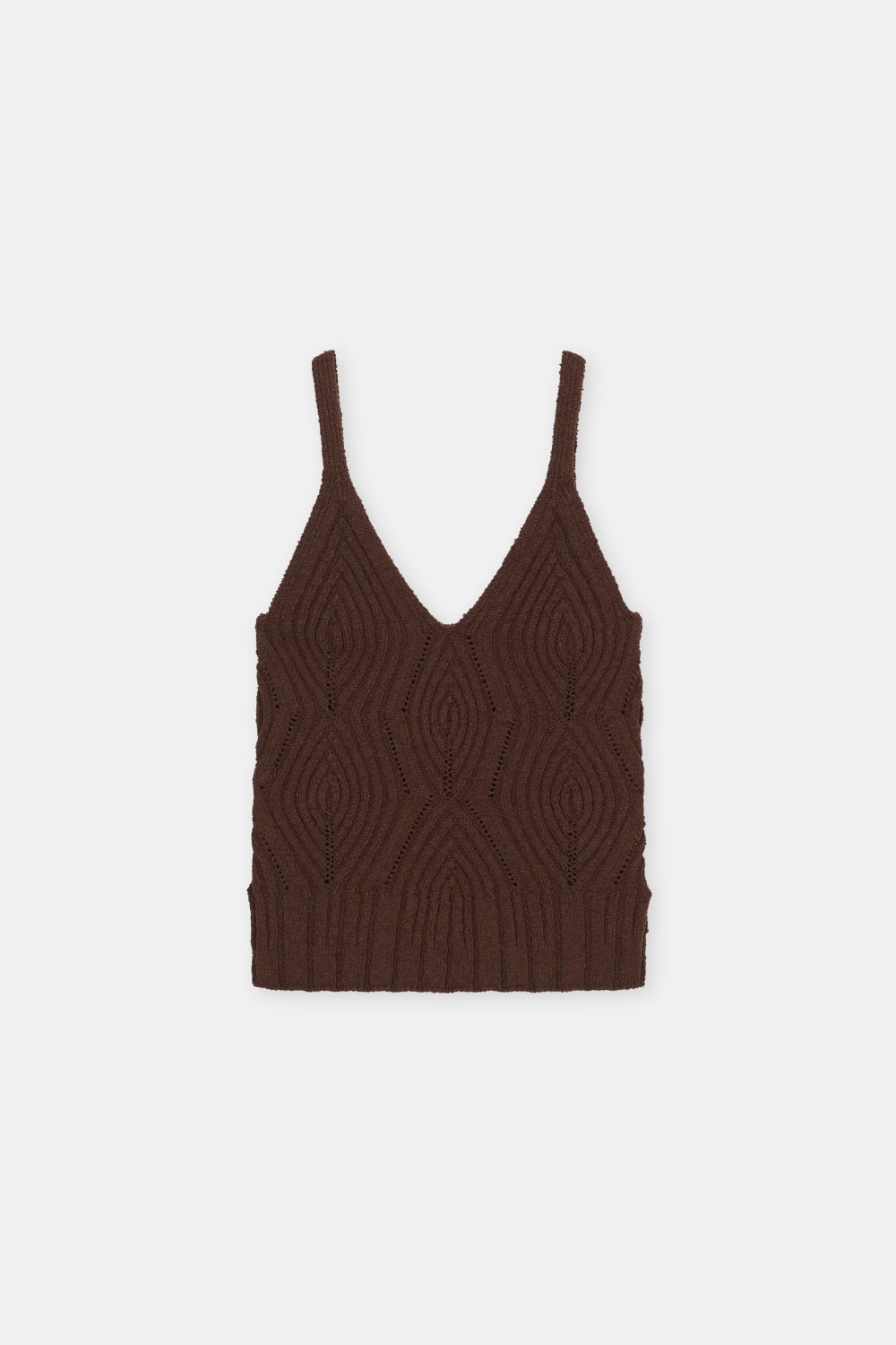 CLOSED V - NECK STRAP TOP MAPLE BROWN - Den Lille Ida - Closed