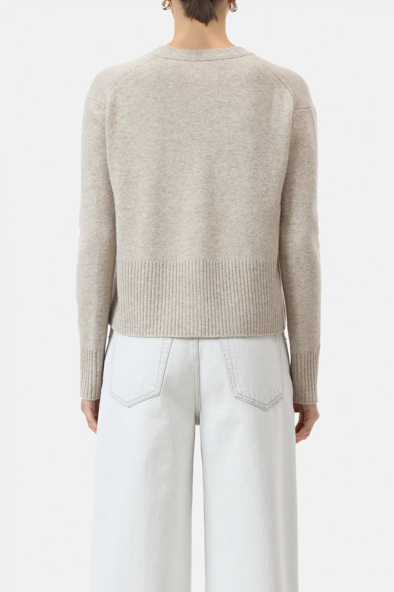 CLOSED WOOL CARDIGAN BEIGE MELANGE - Den Lille Ida - Closed