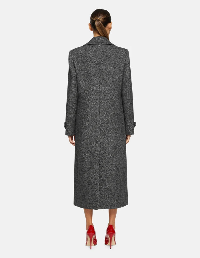 Dondup Double - breated Coat in Herringbine - Den Lille Ida - Dondup