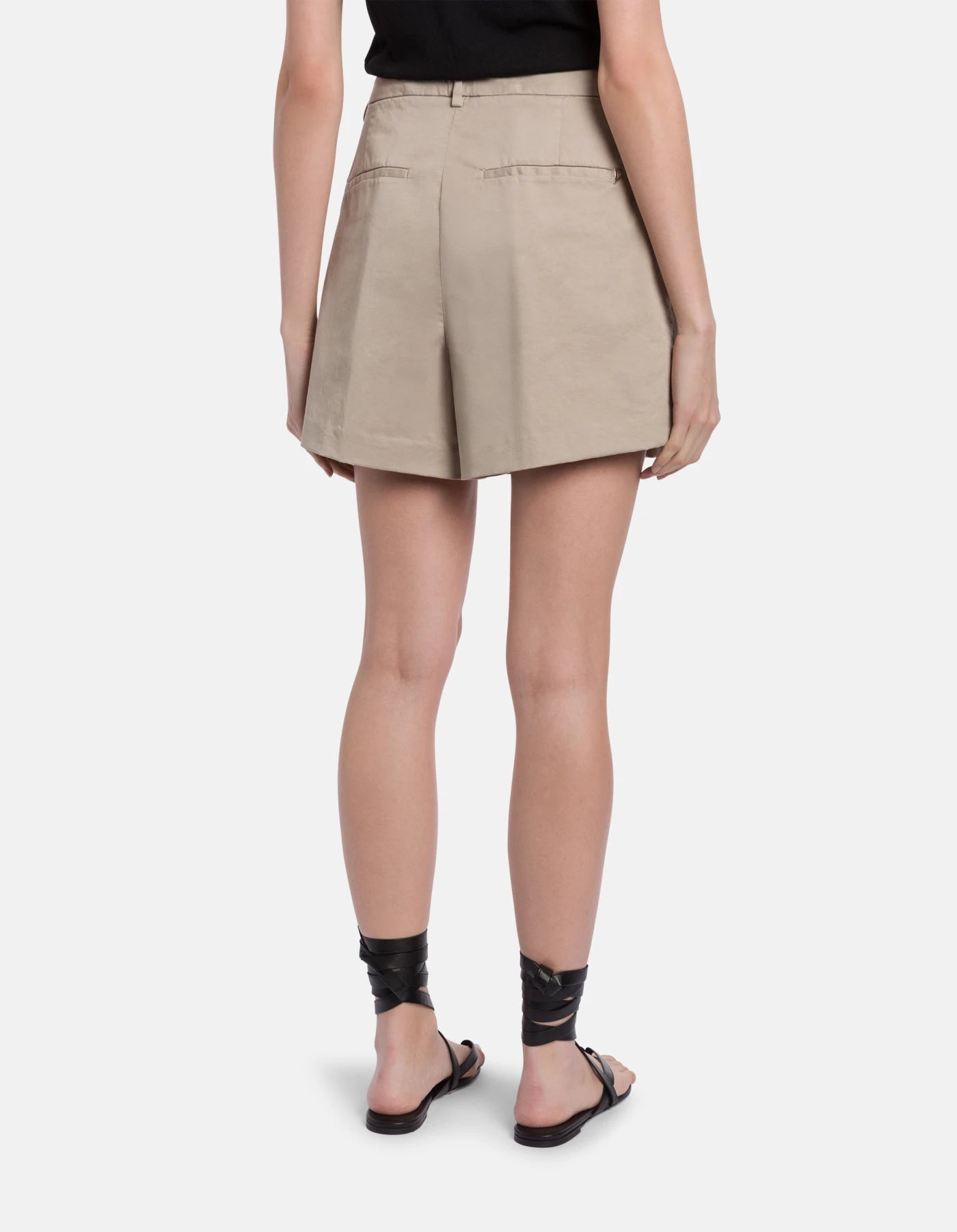 Dondup Lori Loose - Fit Shorts Cotton Garbardine Sand - Den Lille Ida - Dondup
