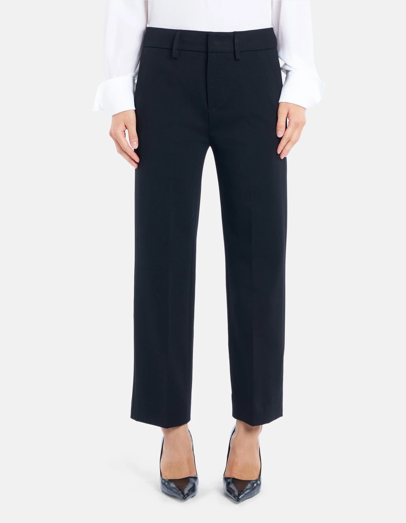 Dondup Meli Loose - fit Cropped Trousers in Jersey black - Den Lille Ida - Dondup