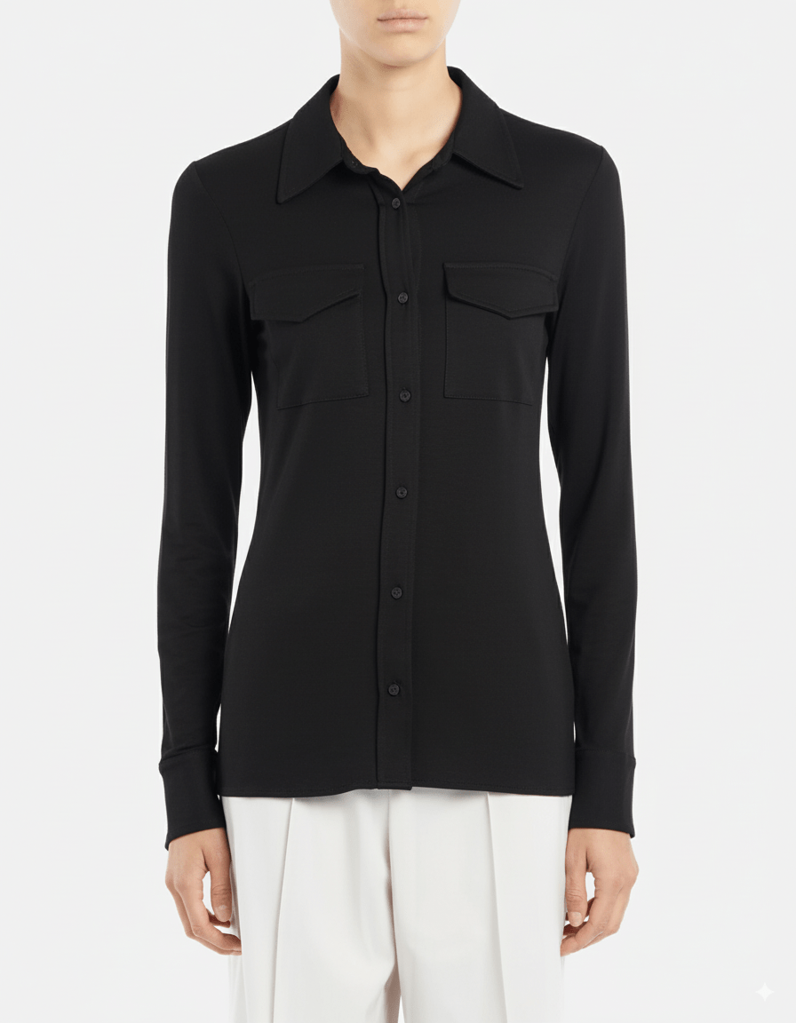 Dondup Slim - fit viskoseskjorte sort - Den Lille Ida - Dondup