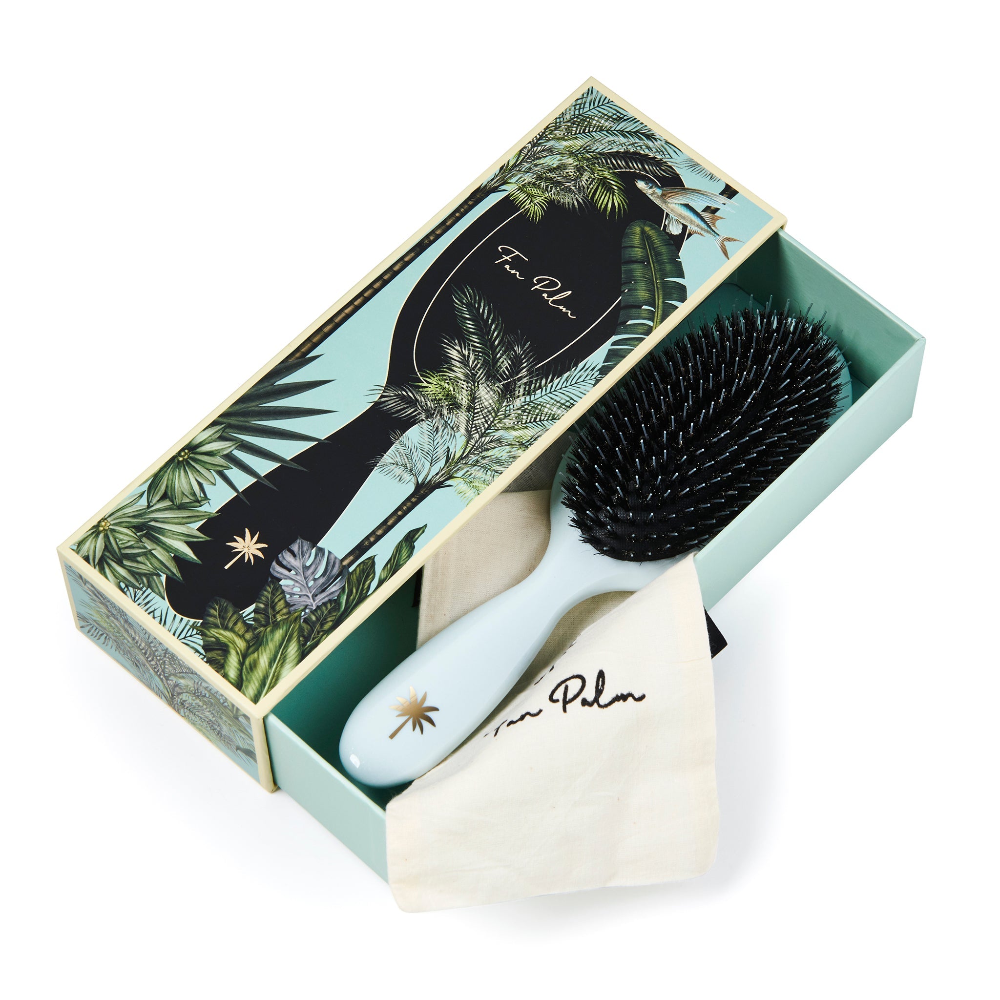 Fan Palm Boar- & Nylon Brush Maldives - Den Lille Ida - Fan Palm