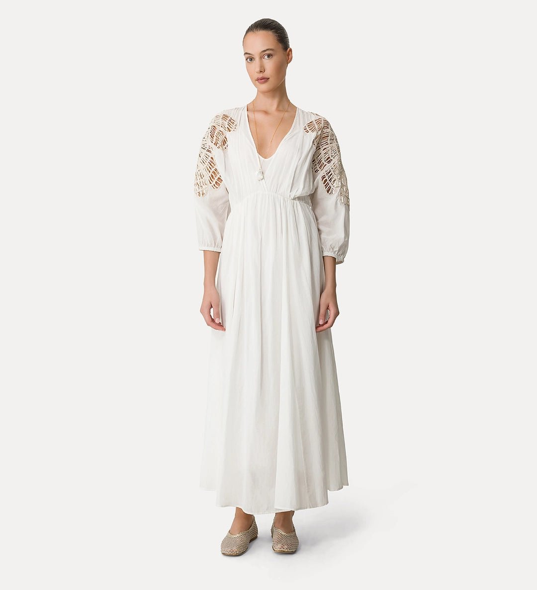 forte_forte "botanical flower" cotton/silk voile dress - Den Lille Ida - forte_forte