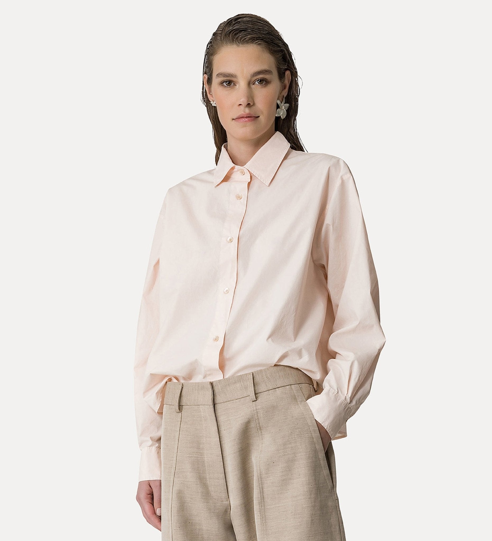 forte_forte boxy–fit shirt in poplin - Den Lille Ida - forte_forte