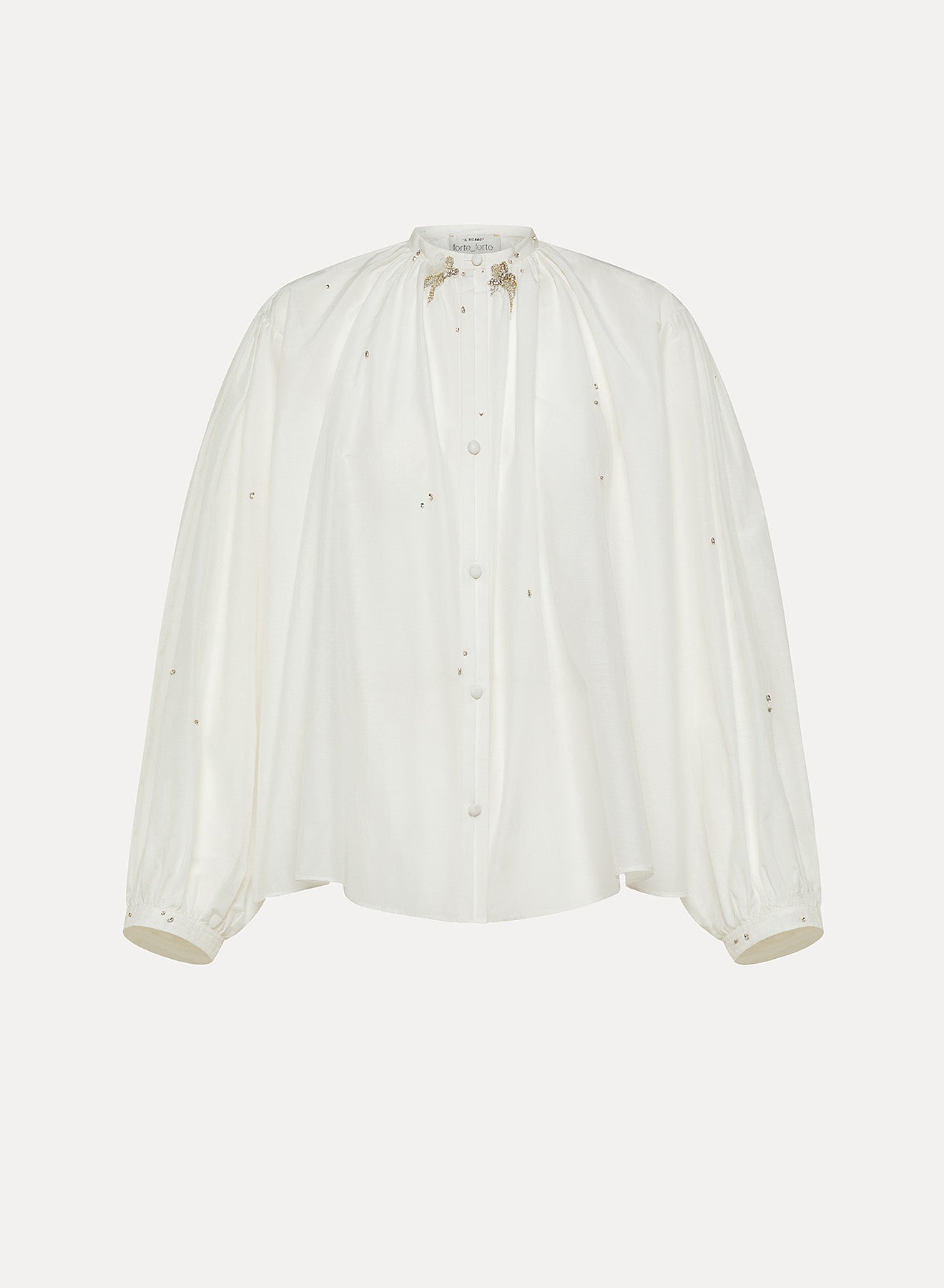 forte_forte carousel des sylphes embroydery voile shirt white - Den Lille Ida - forte_forte