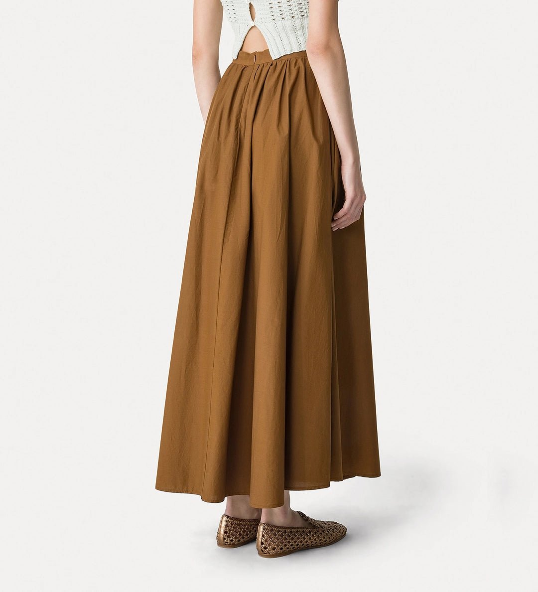 forte forte cotton poplin long skirt - Den Lille Ida - forte_forte