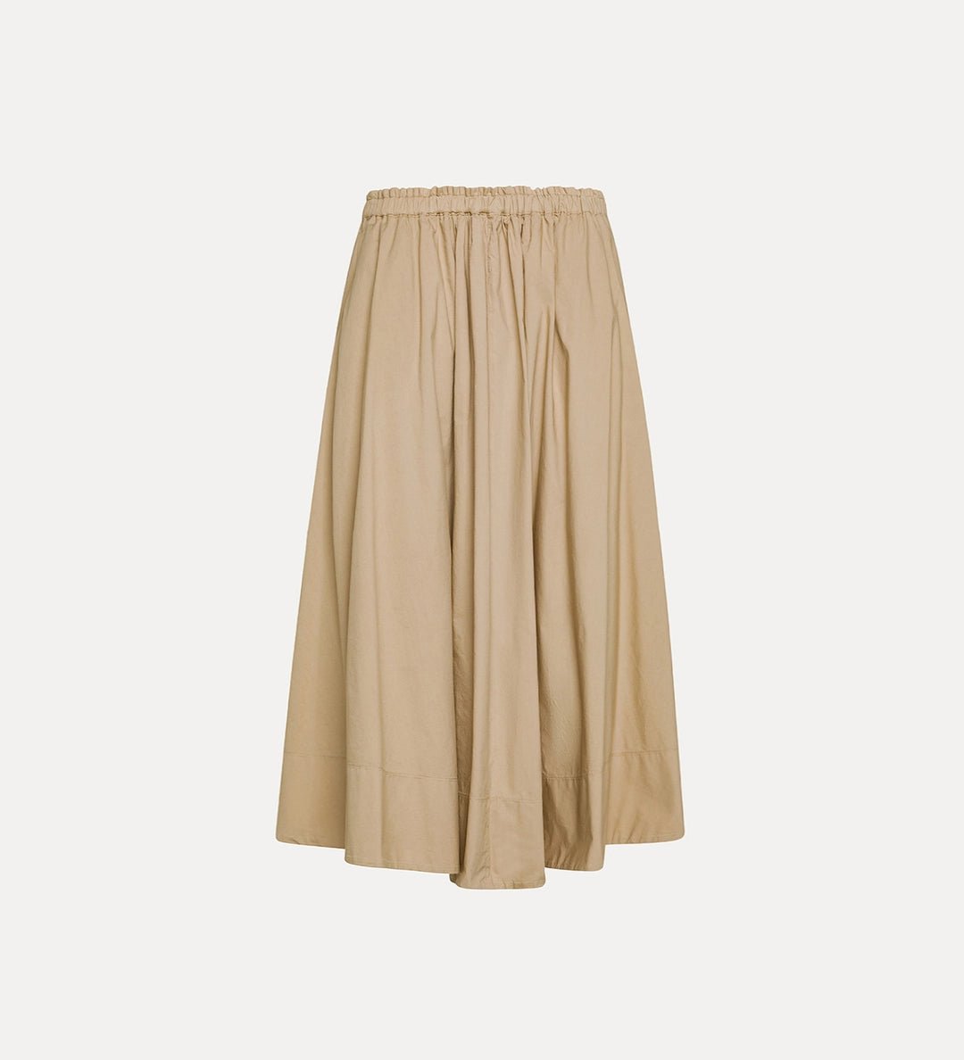 forte_forte cotton popline elasticated skirt tan - Den Lille Ida - forte_forte