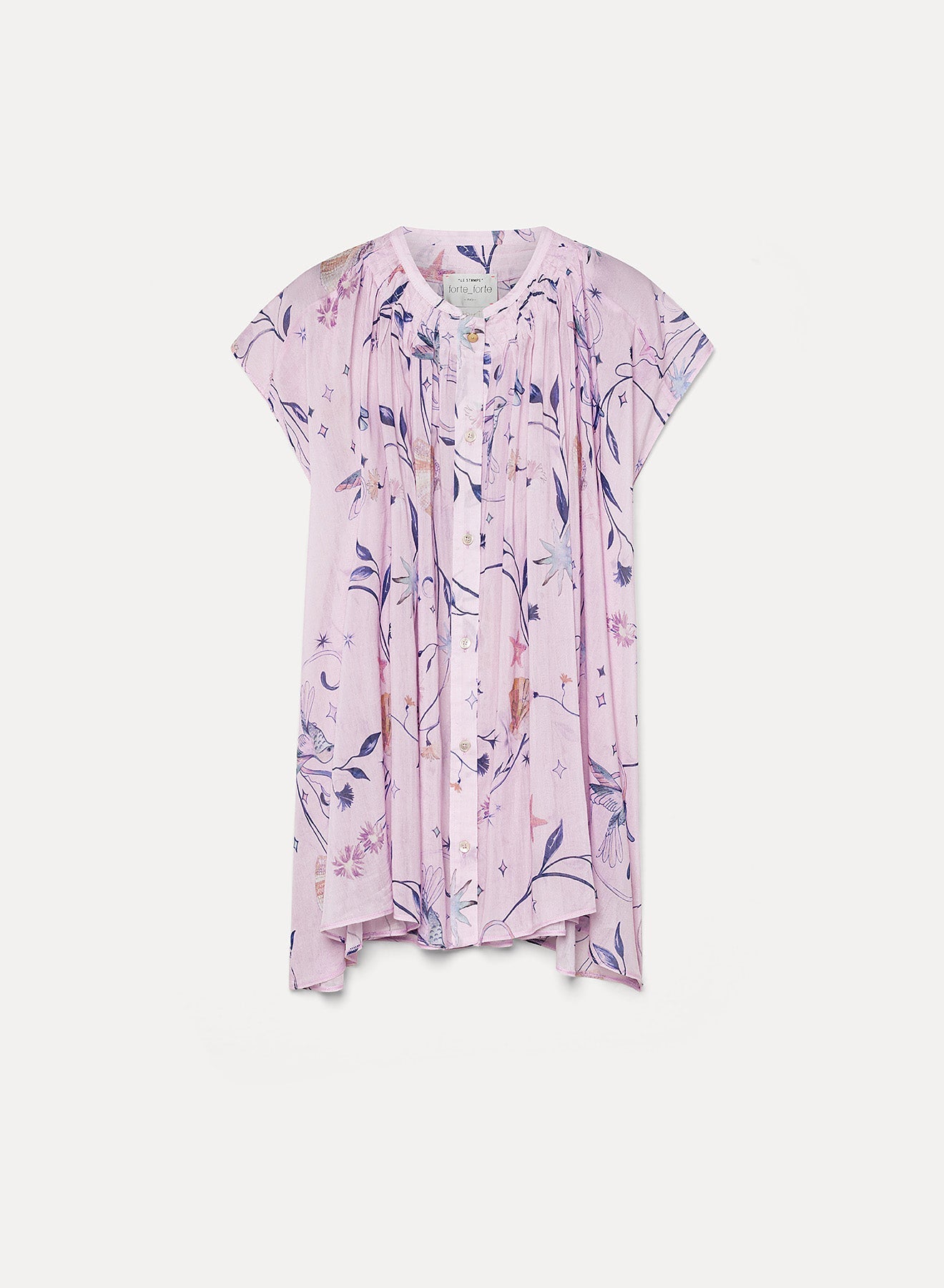 forte_forte "deliverence" print voile sleeveless shirt - Den Lille Ida - forte_forte