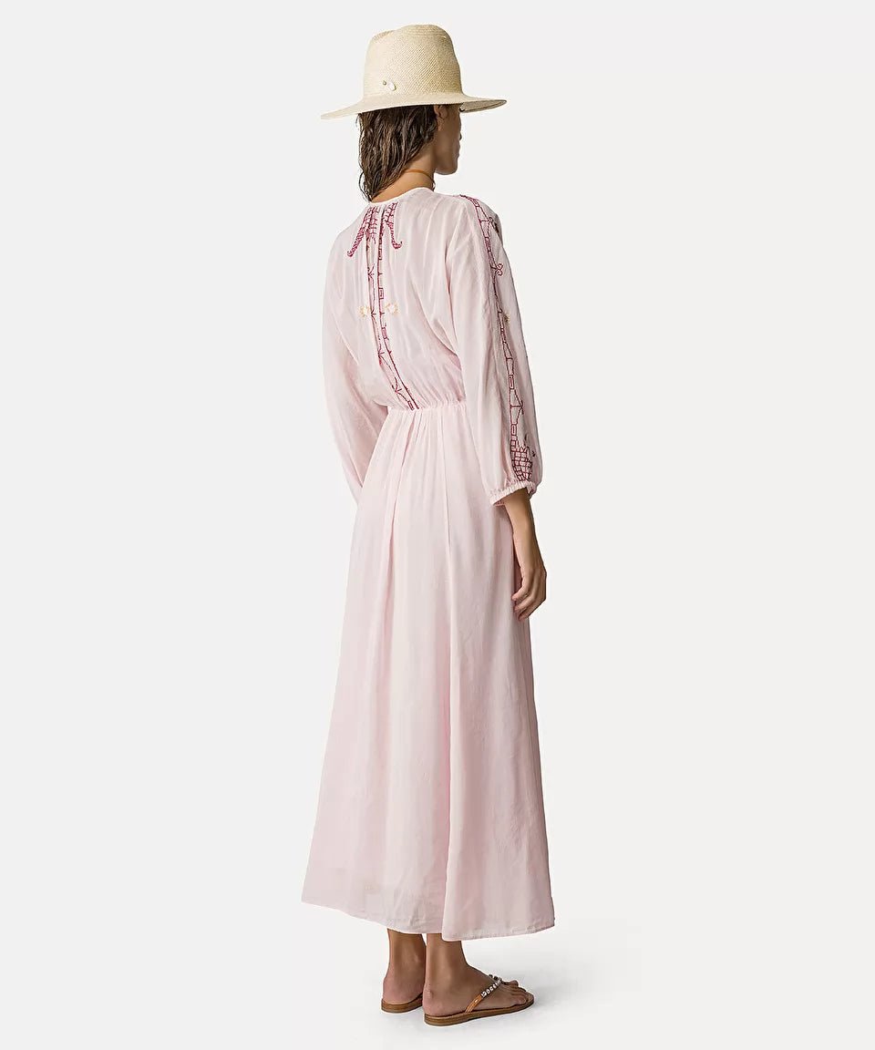 forte_forte dress in silk–and–cotton voile with “eden” embroidery - Den Lille Ida - forte_forte
