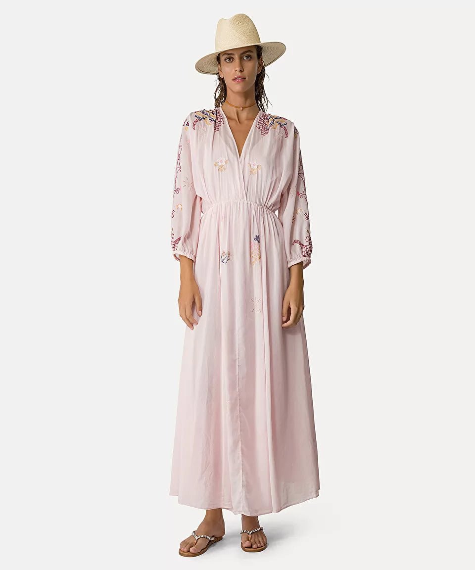 forte_forte dress in silk–and–cotton voile with “eden” embroidery - Den Lille Ida - forte_forte