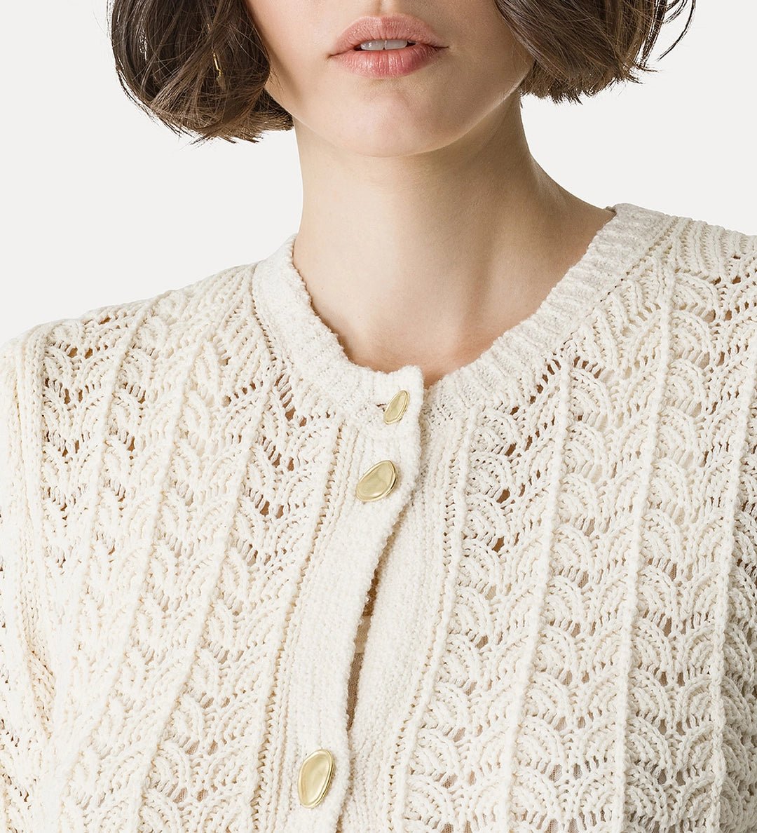 forte_forte elegant cotton cardigan yougurt - Den Lille Ida - forte_forte
