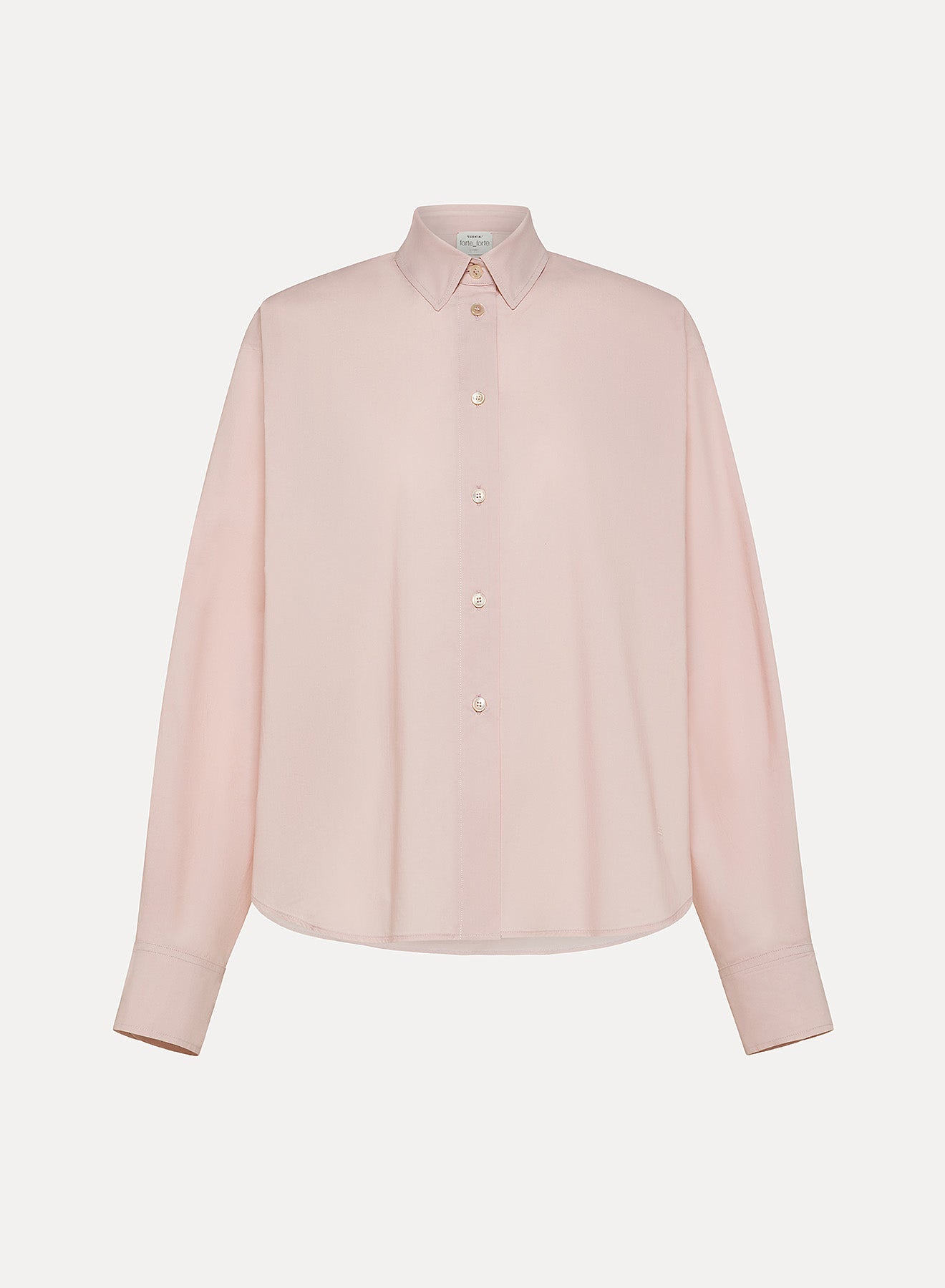 forte_forte essential boxy shirt cotton poplin rose - Den Lille Ida - forte_forte