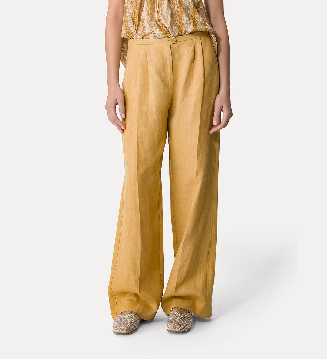 FORTE_FORTE LINEN TROUSERS WITH PLEATS - Den Lille Ida - forte_forte