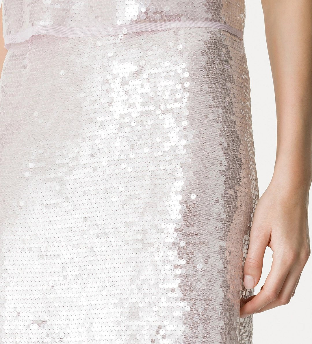 forte_forte "liquid sequins" pencil skirt crystal - Den Lille Ida - forte_forte