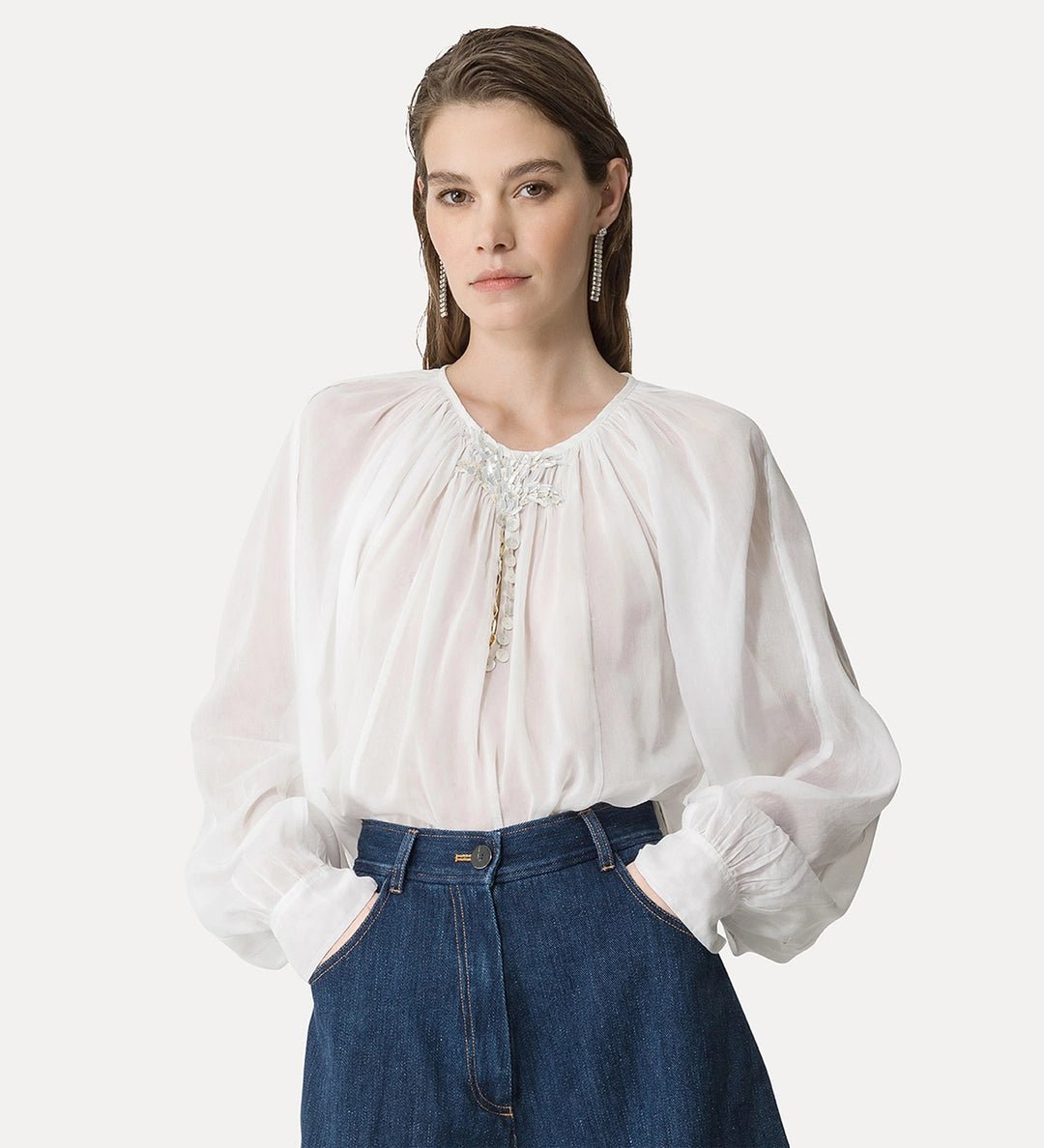 forte_forte "pearl suite" boho shirt white - Den Lille Ida - forte_forte