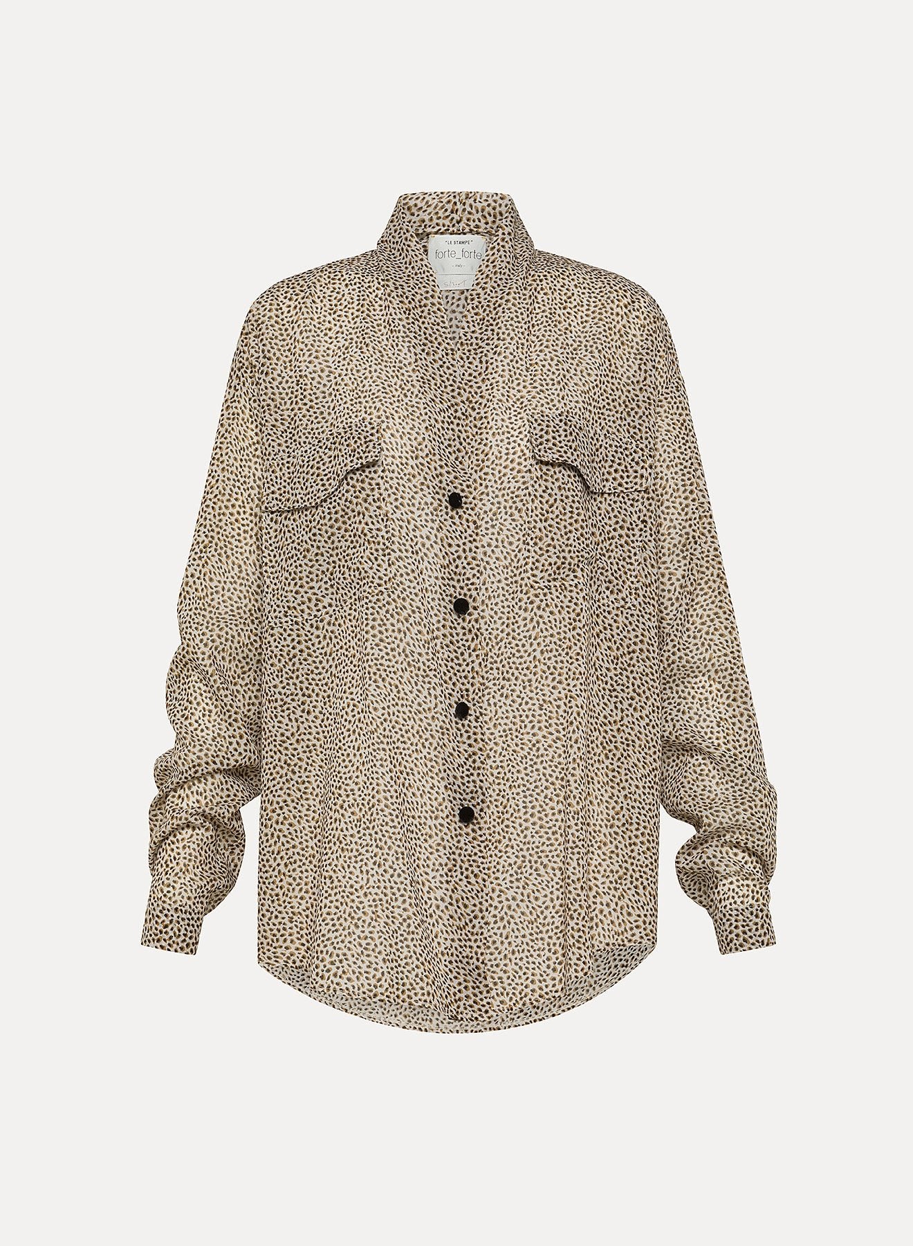 forte_forte print voile utility shirt - Den Lille Ida - forte_forte