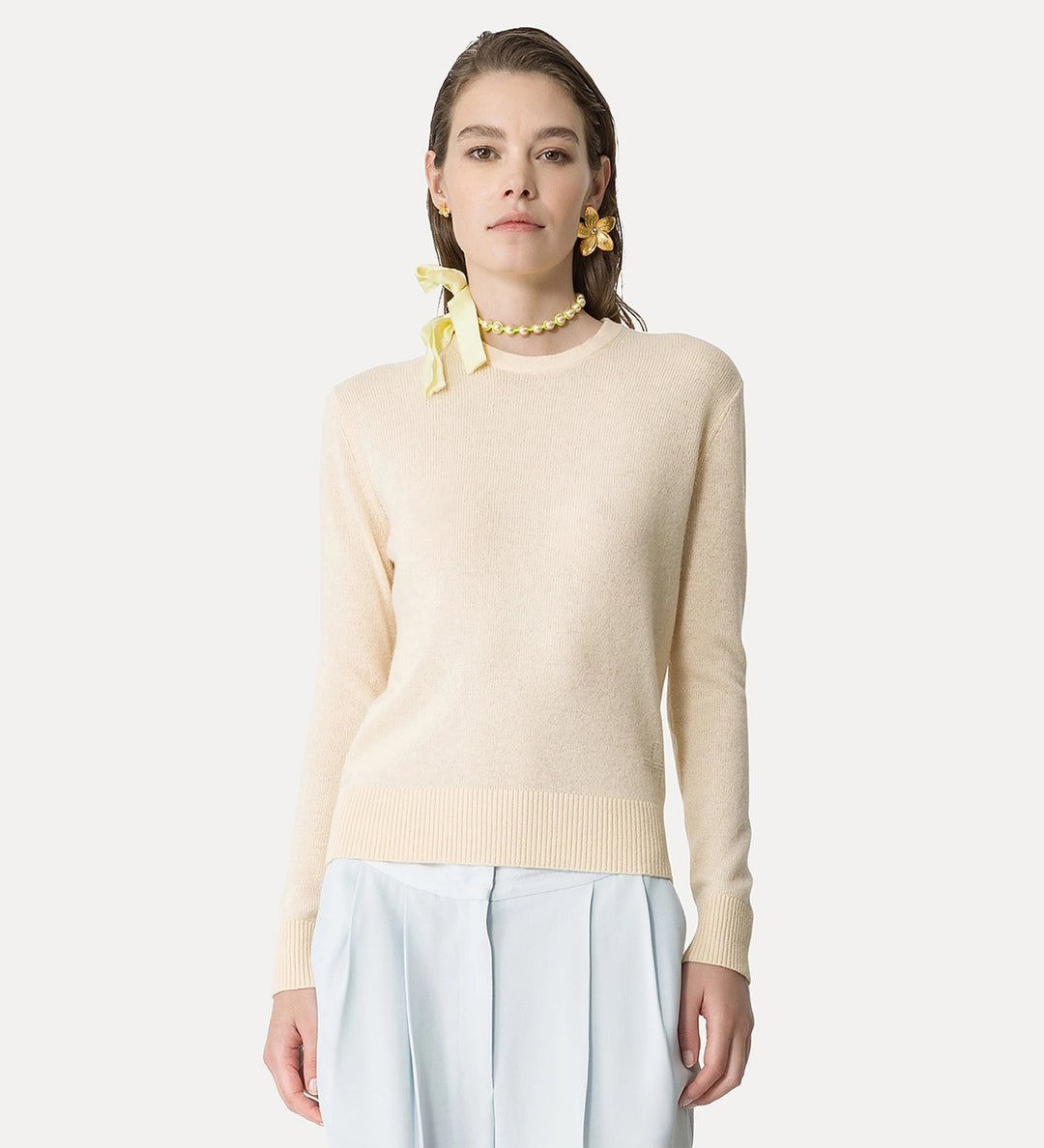 forte_forte round neck knit in cashmere and wool - Den Lille Ida - forte_forte