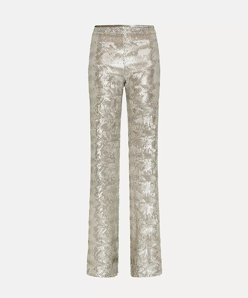 forte_forte sequinned “la danza del mare” flared trousers - Den Lille Ida - forte_forte