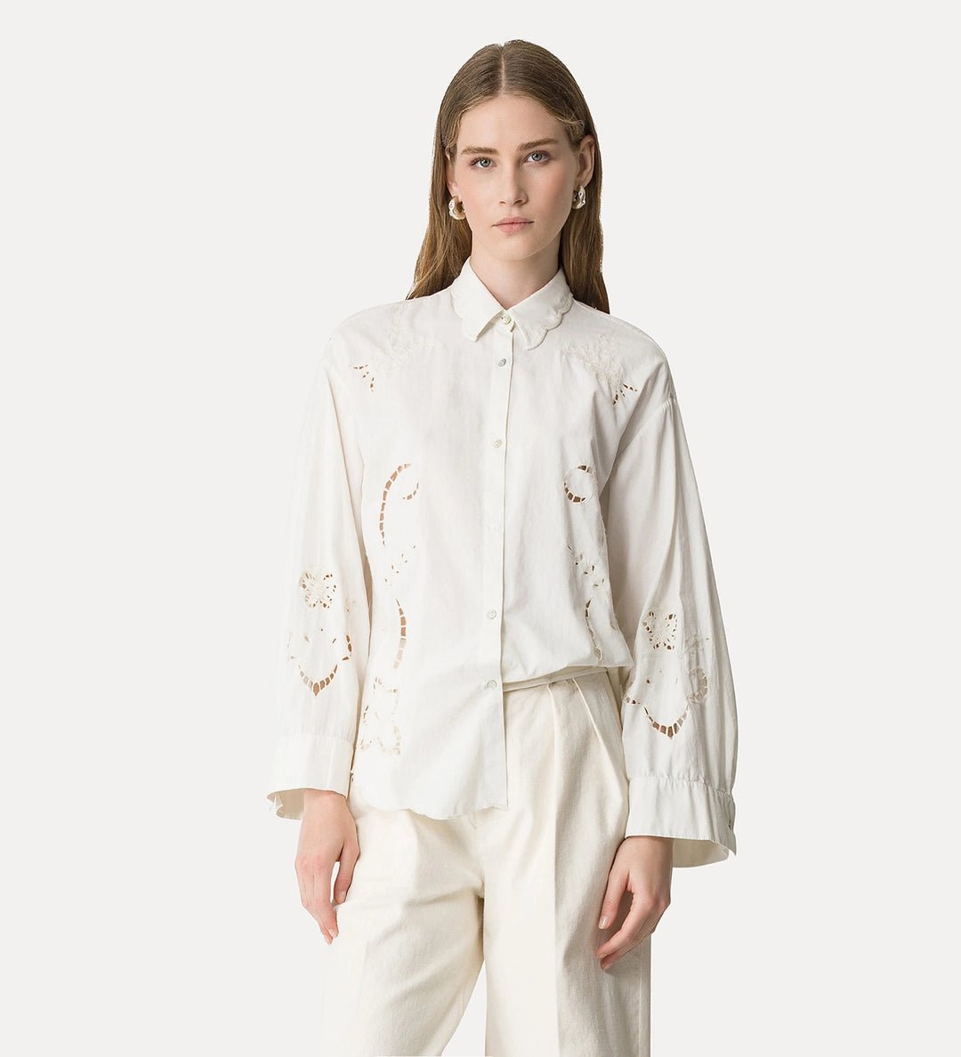 forte forte shirt "memoires d'enfance" embroidery masculine shirt - Den Lille Ida - forte_forte