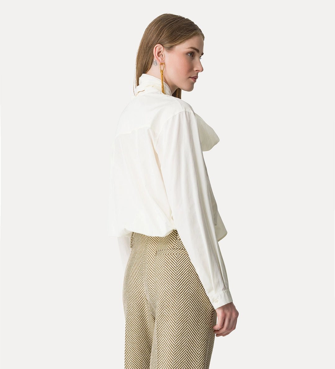 forte_forte taffeta shirt with detachable bow detail - Den Lille Ida - forte_forte