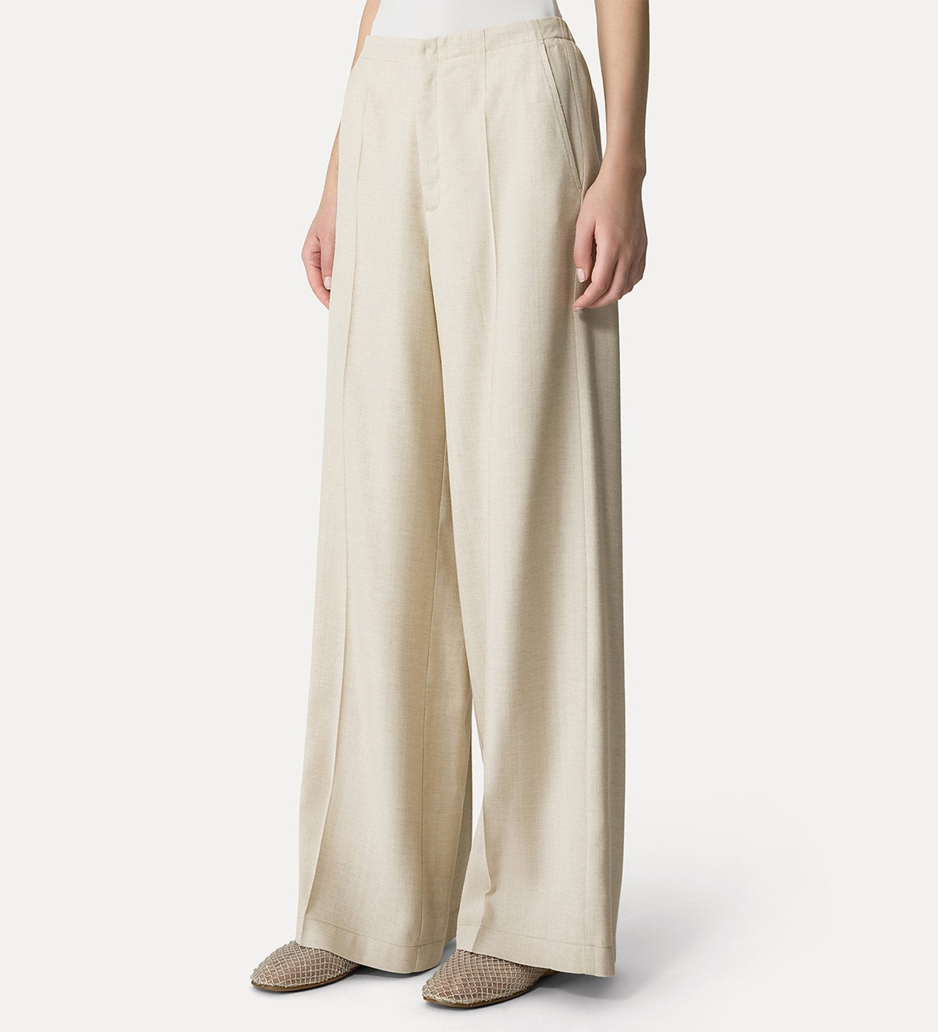 forte_forte viscose slub flat front pants - Den Lille Ida - forte_forte