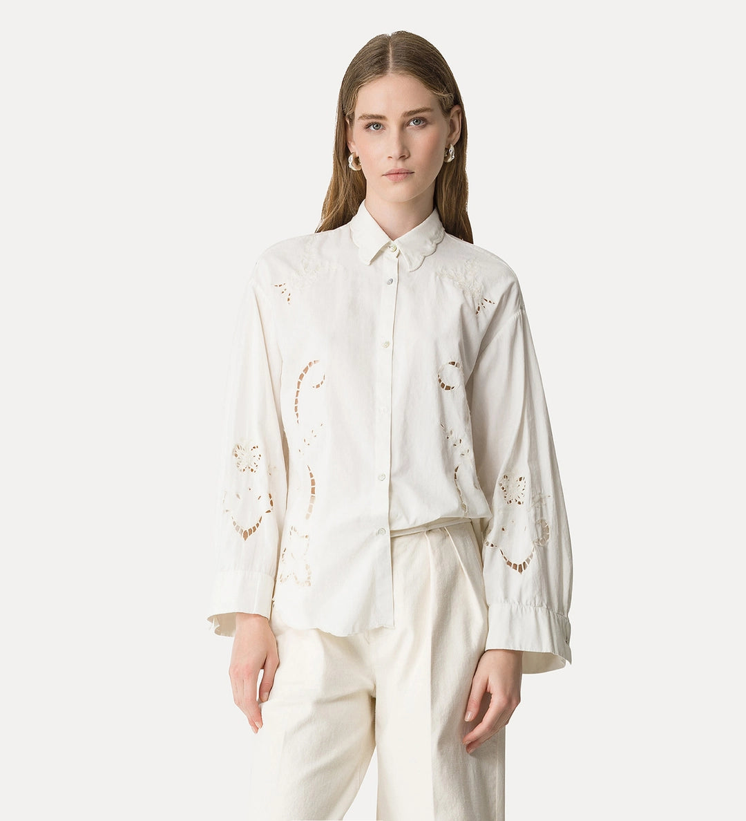 forte forte shirt "memoires d'enfance" embroidery masculine shirt