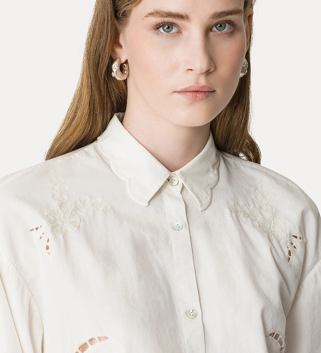 forte forte shirt "memoires d'enfance" embroidery masculine shirt