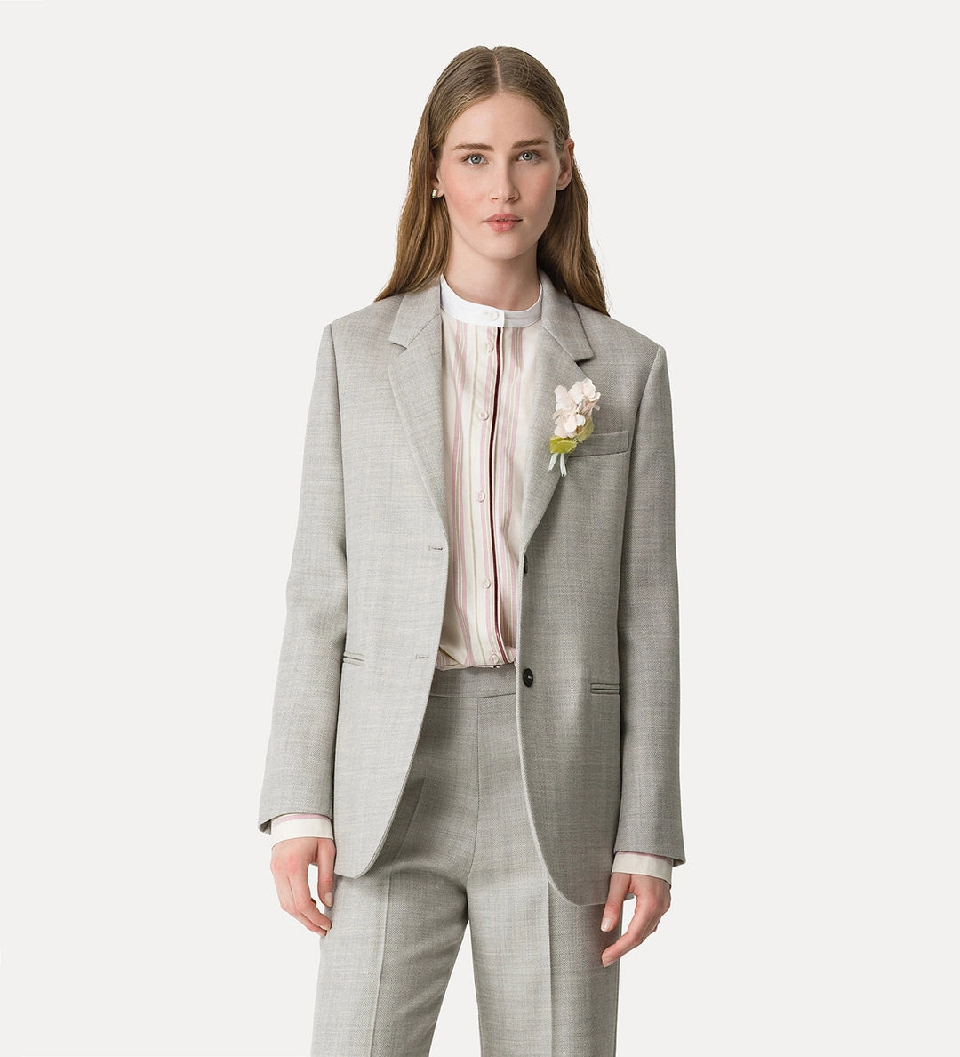 forte forte jacket in pure new wool pearl