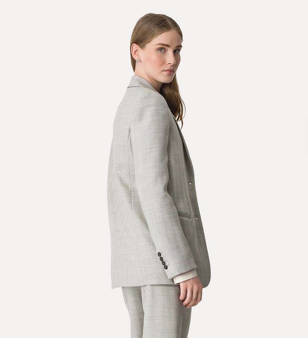 forte forte jacket in pure new wool pearl