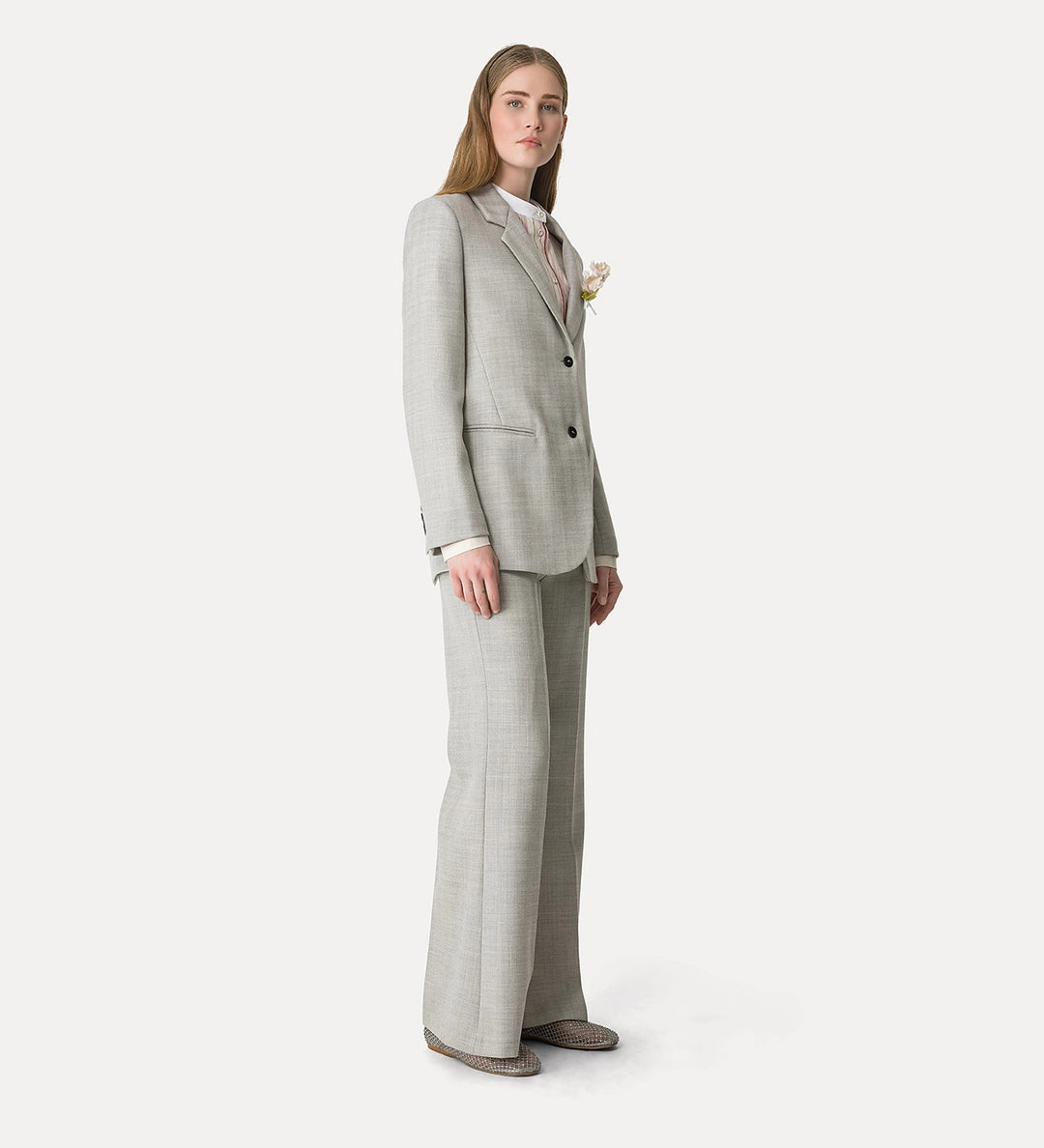 forte forte jacket in pure new wool pearl